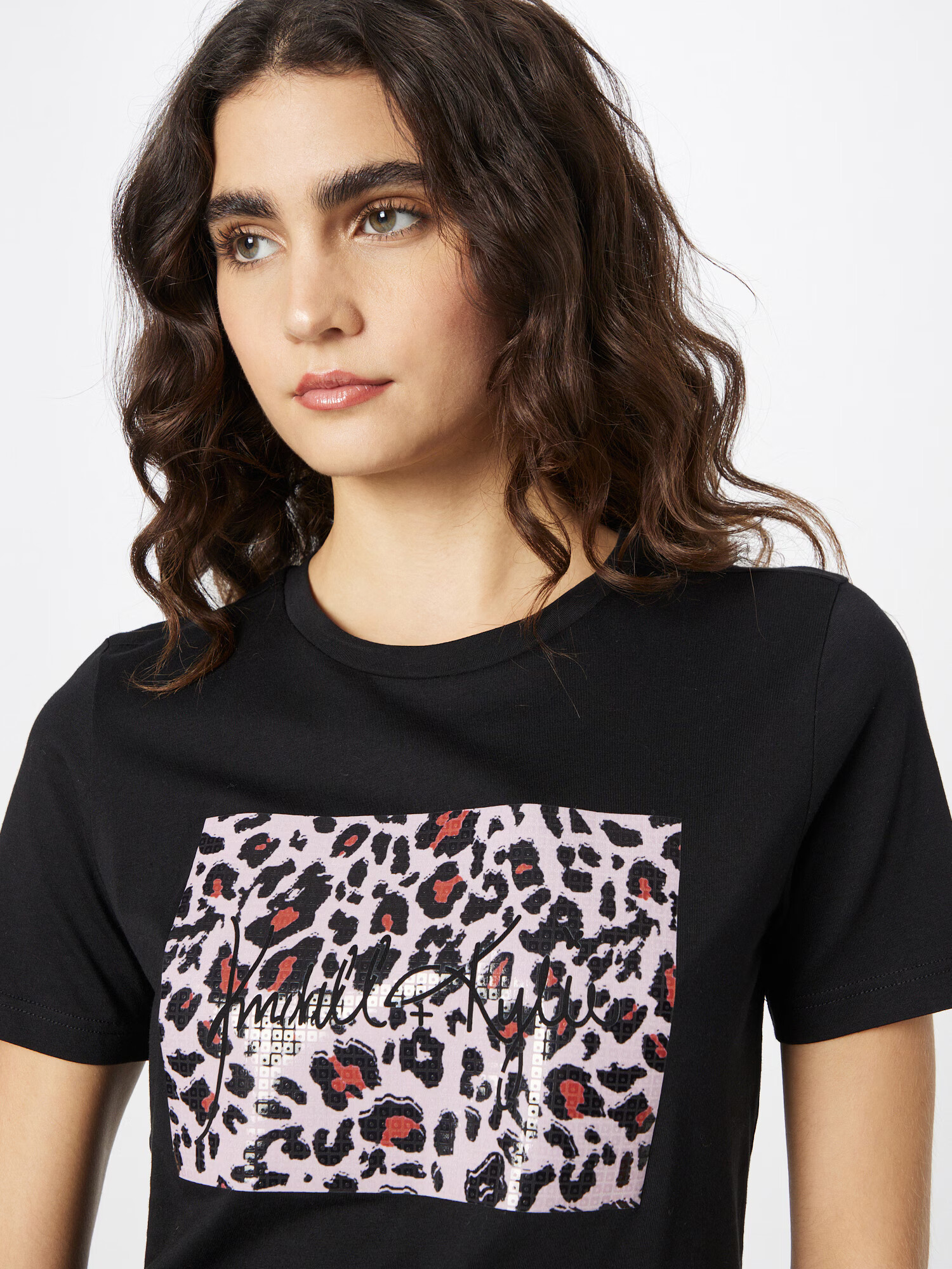 KENDALL + KYLIE Tricou mov liliachiu / roșu ruginiu / negru - Pled.ro