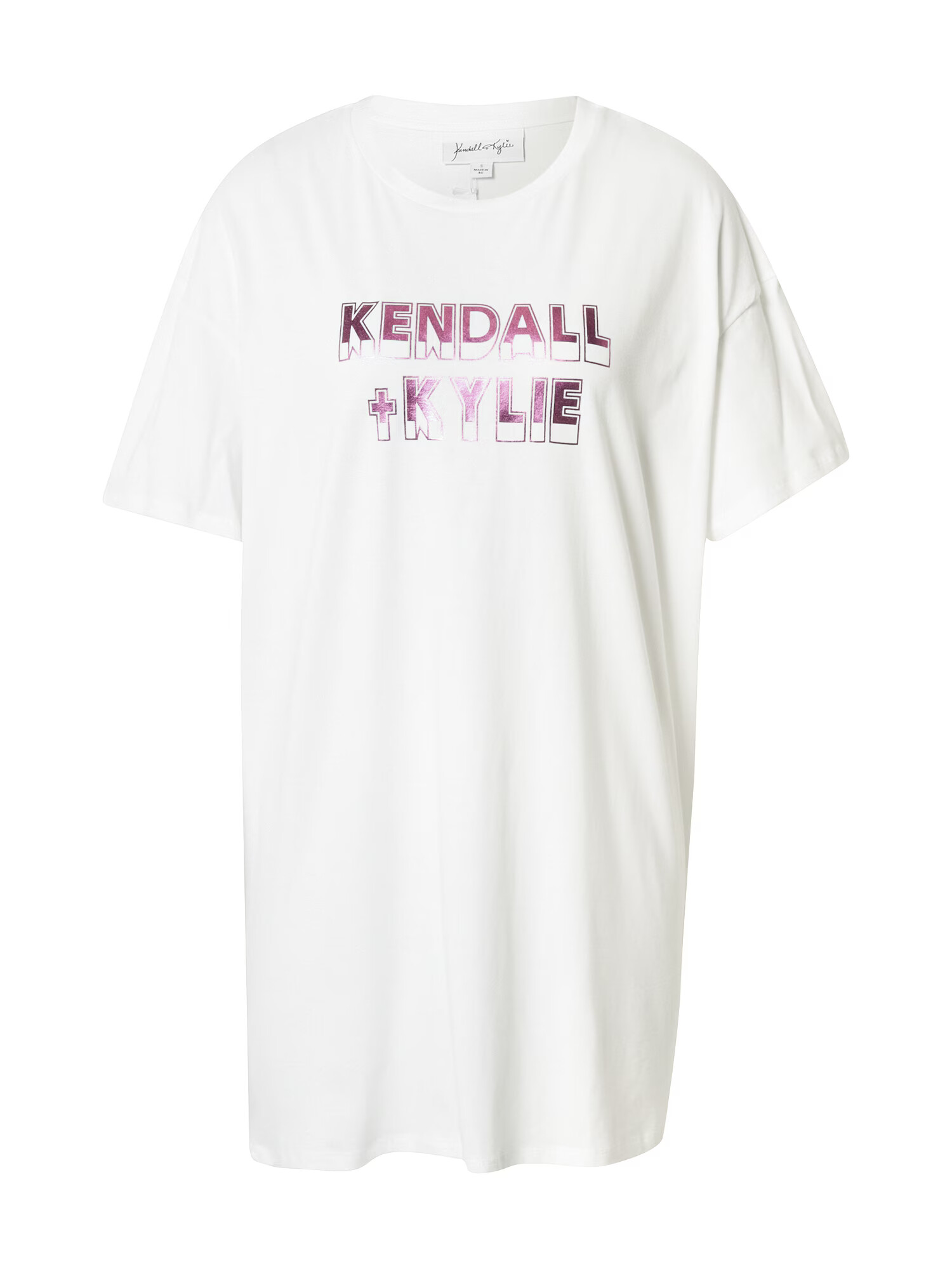 KENDALL + KYLIE Tricou mov zmeură / alb - Pled.ro