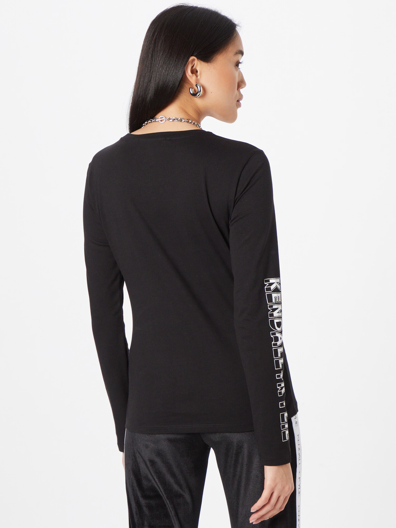 KENDALL + KYLIE Tricou negru / alb - Pled.ro