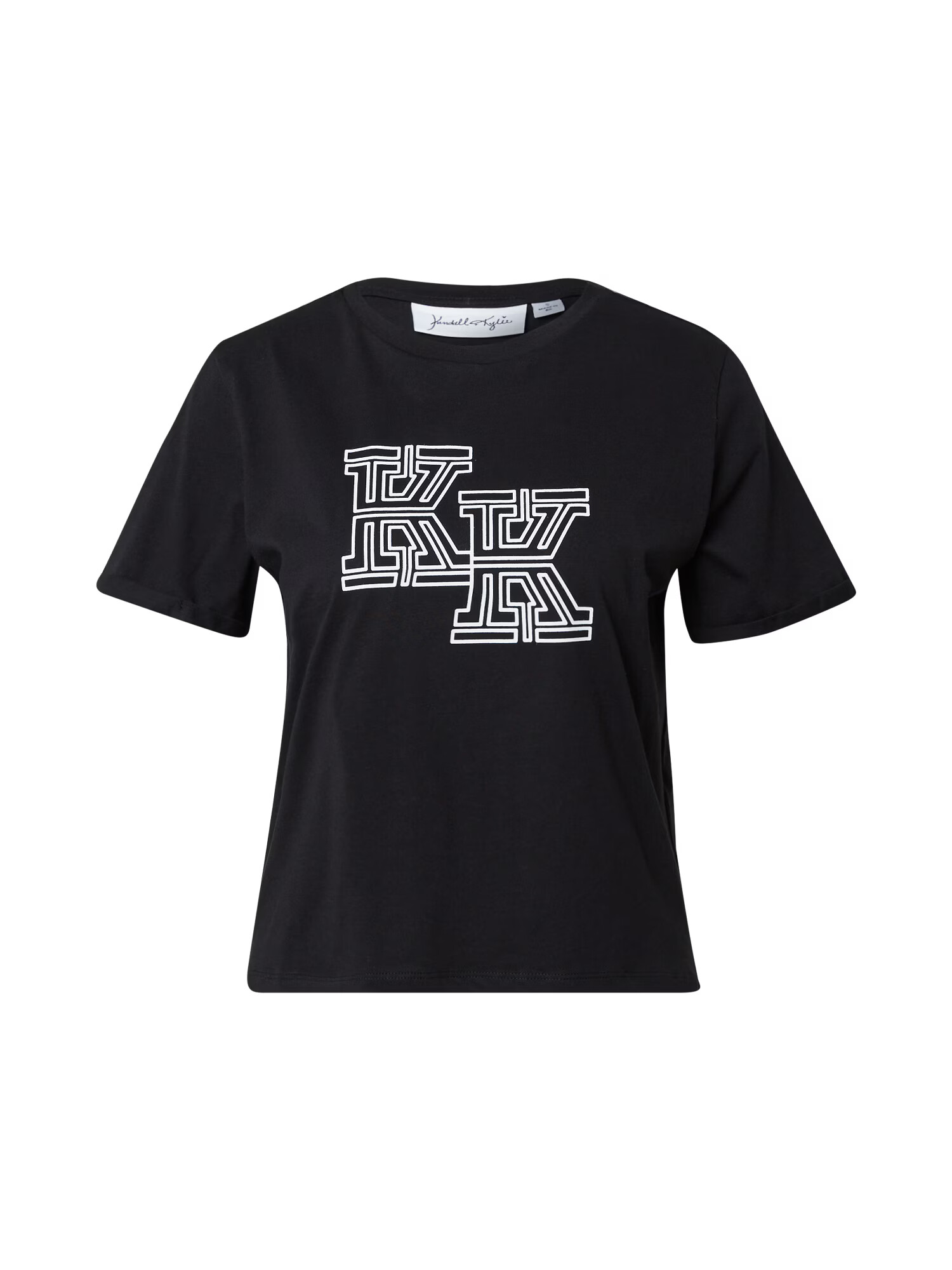 KENDALL + KYLIE Tricou negru / alb - Pled.ro