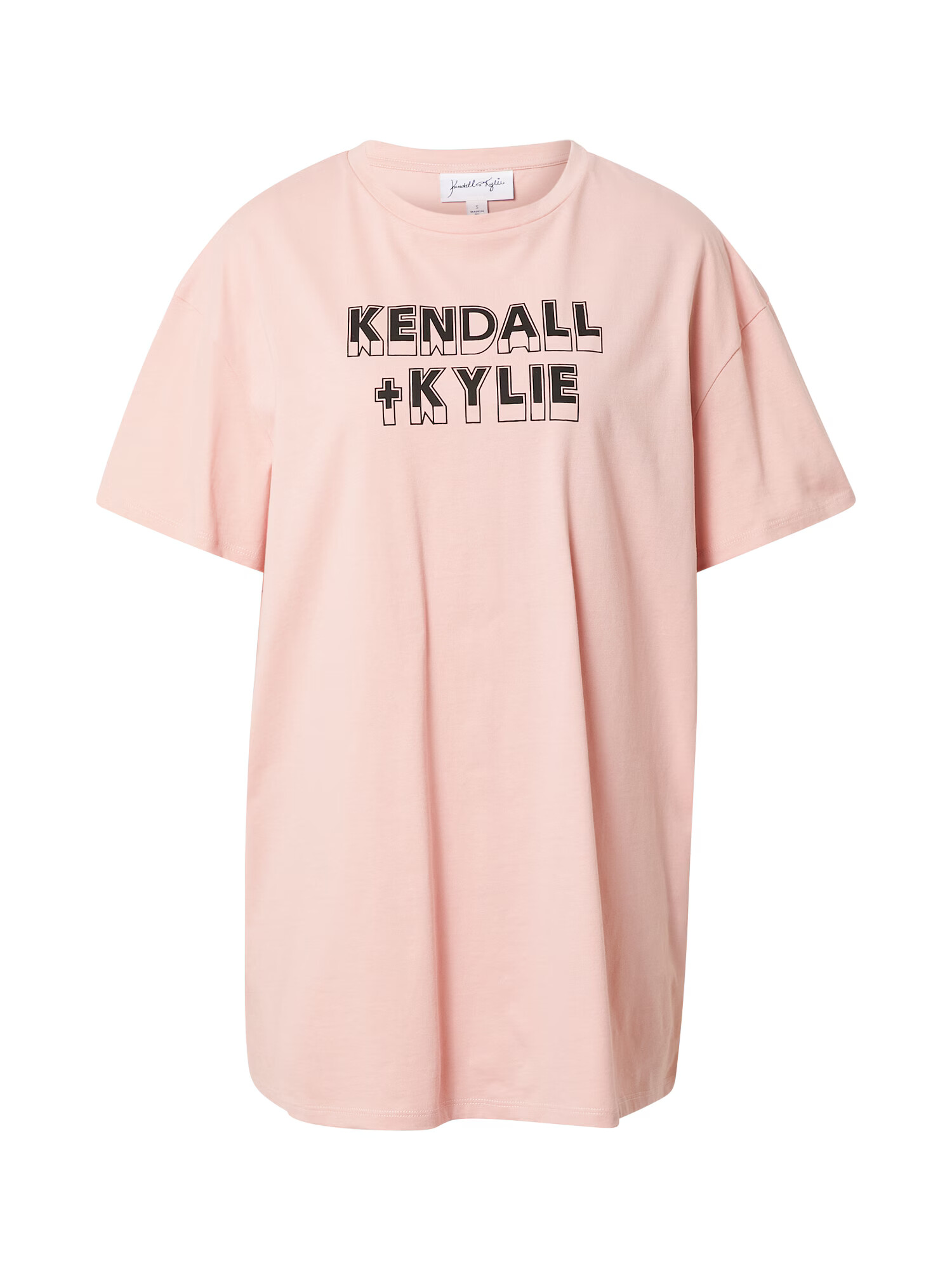 KENDALL + KYLIE Tricou roz / negru - Pled.ro