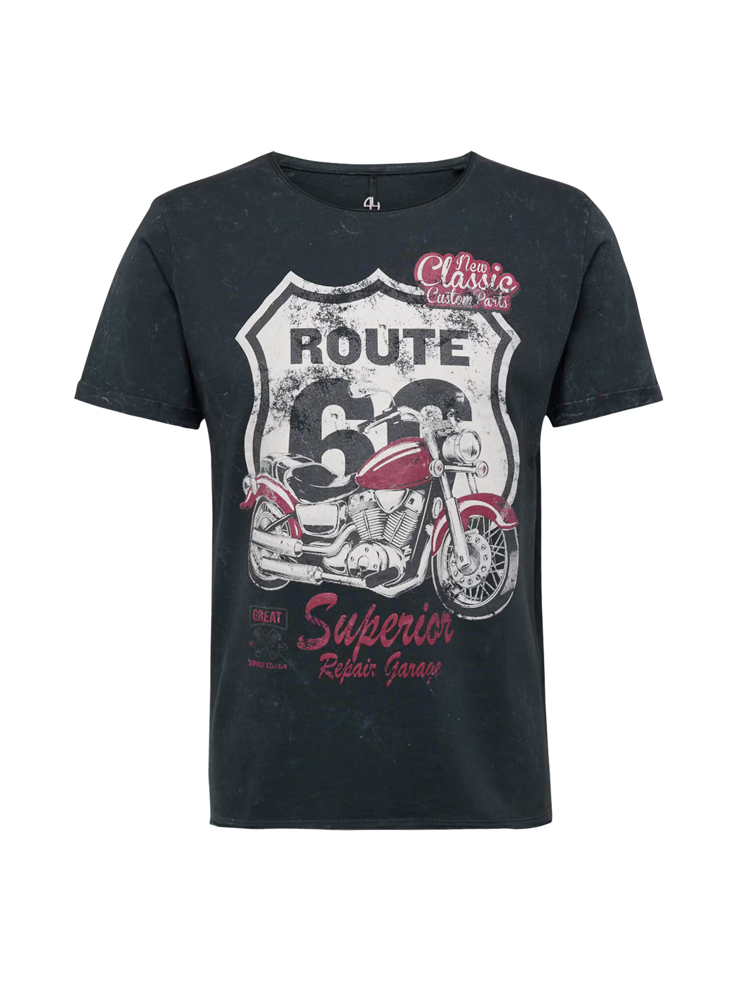 Key Largo Tricou 'CUSTOM BIKE' roșu vin / negru / alb - Pled.ro