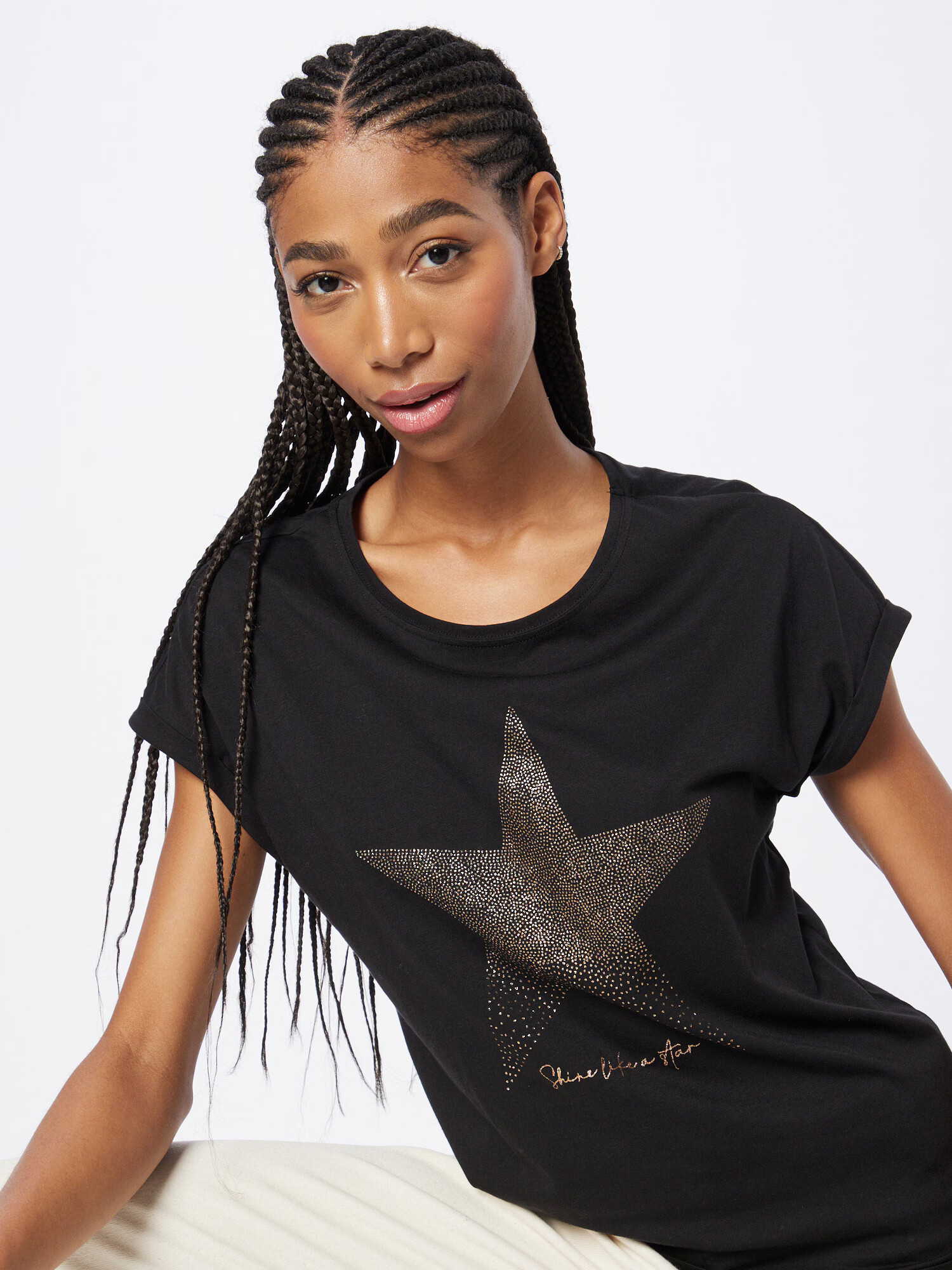 Key Largo Tricou 'GALAXY' auriu / negru - Pled.ro