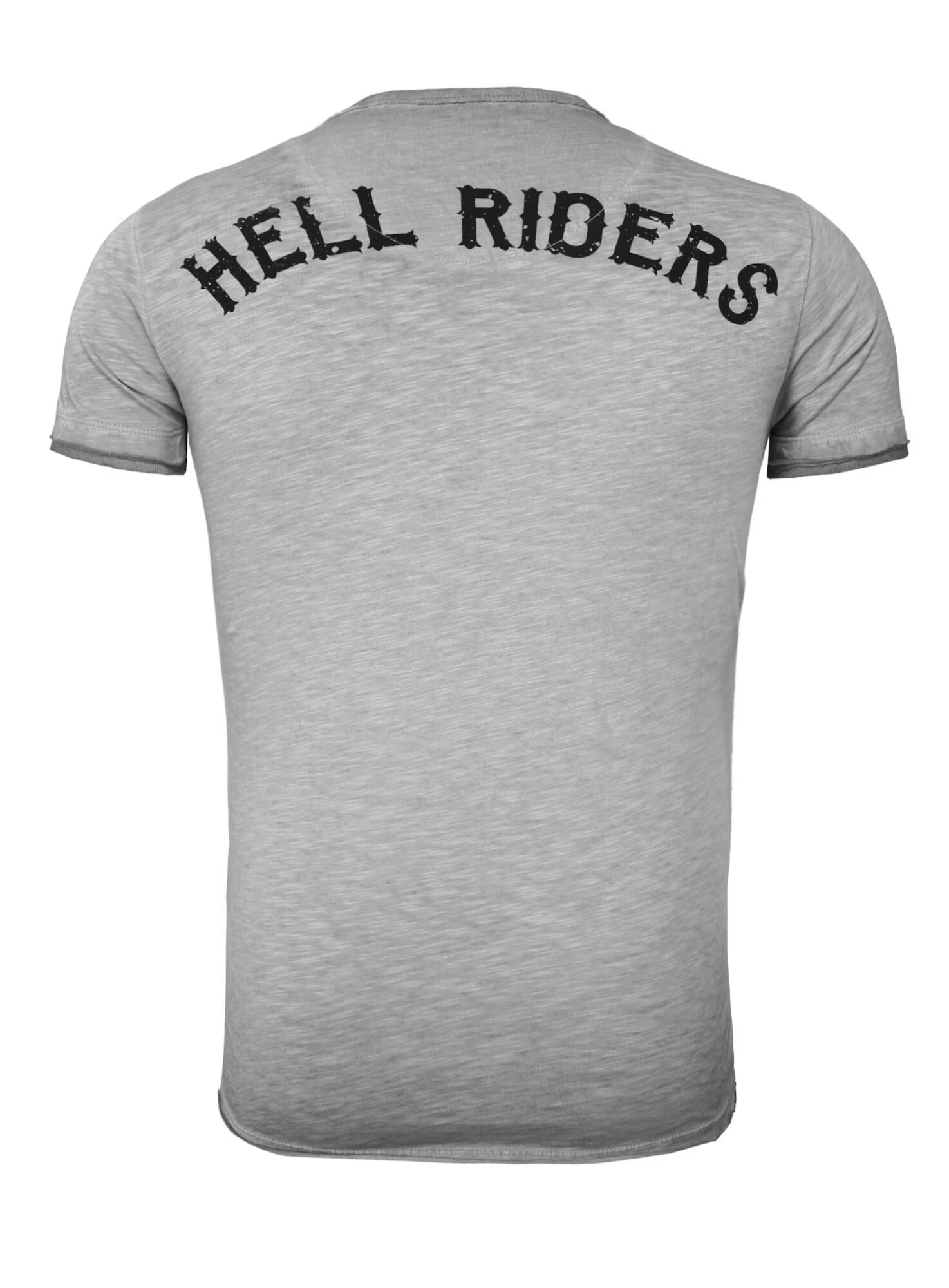 Key Largo Tricou 'HELL RIDERS' grej / negru - Pled.ro