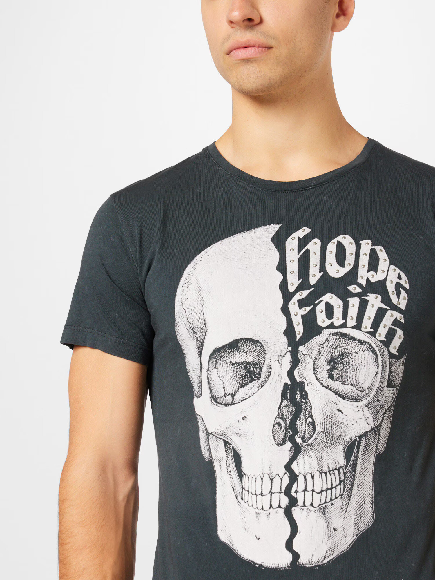 Key Largo Tricou 'MT HOPE' negru / alb - Pled.ro