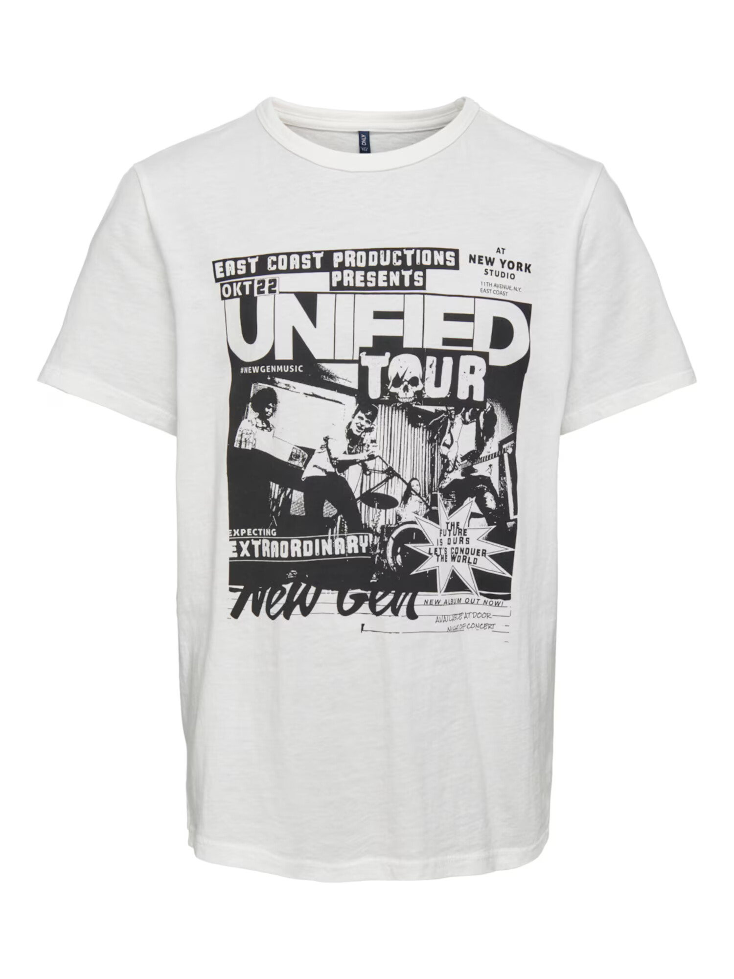 KIDS ONLY BOY Tricou 'Luke' gri / negru / alb - Pled.ro