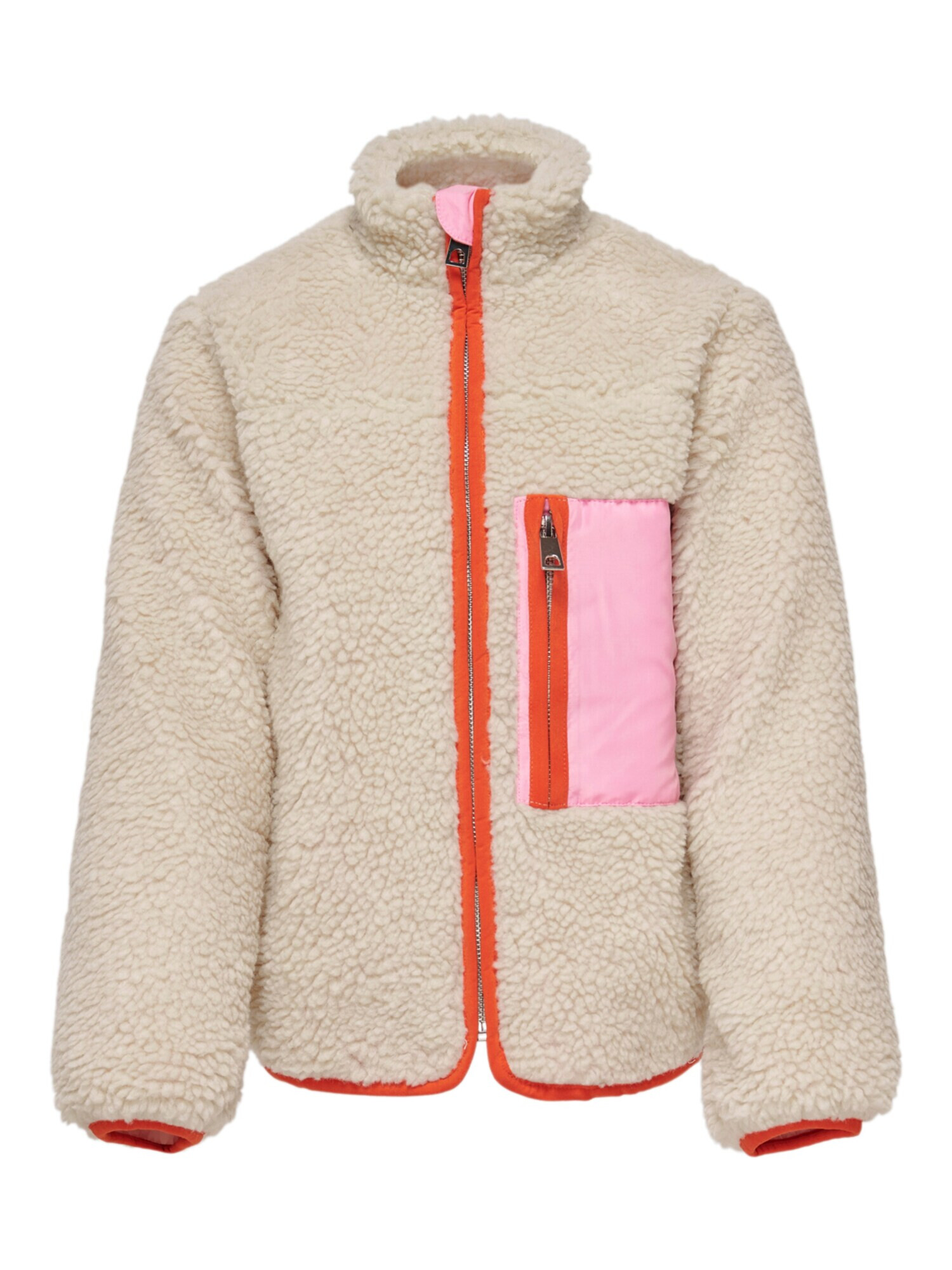 KIDS ONLY Jachetă fleece 'Lana' crem / portocaliu / roz - Pled.ro