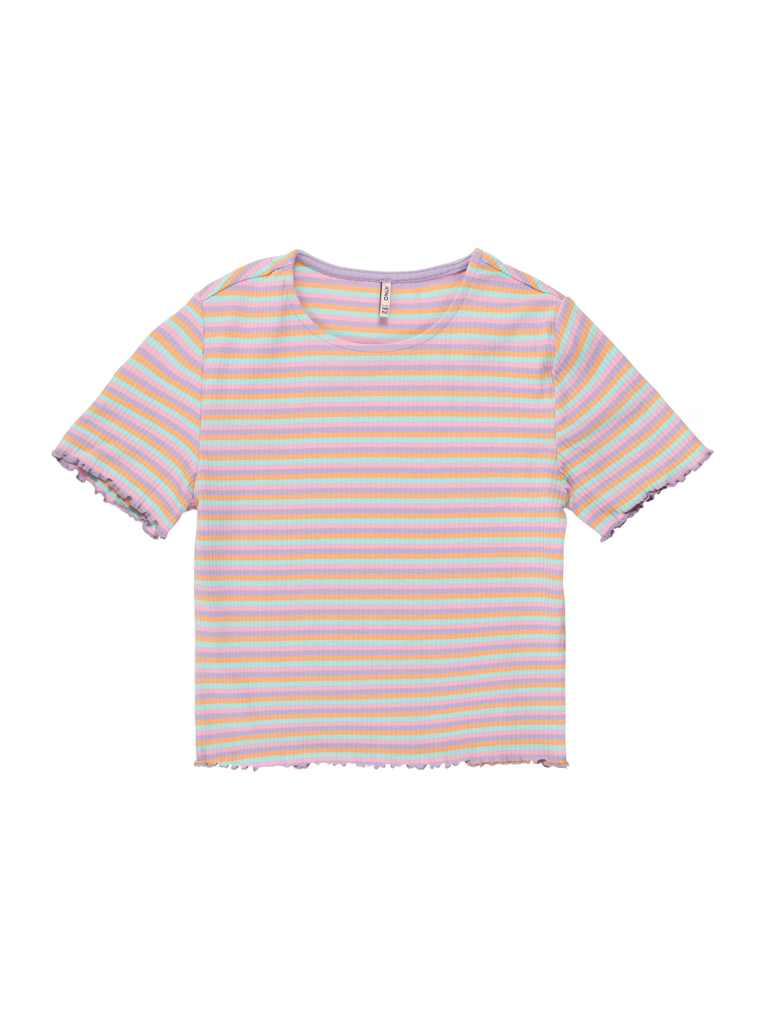 KIDS ONLY Tricou 'AMELIA' albastru aqua / mov pastel / portocaliu deschis / roz - Pled.ro