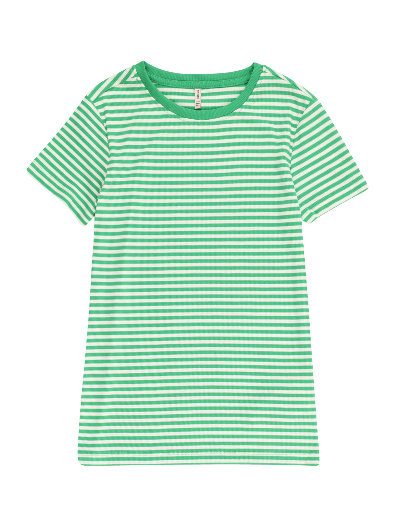 KIDS ONLY Tricou 'Josse' verde / alb murdar - Pled.ro