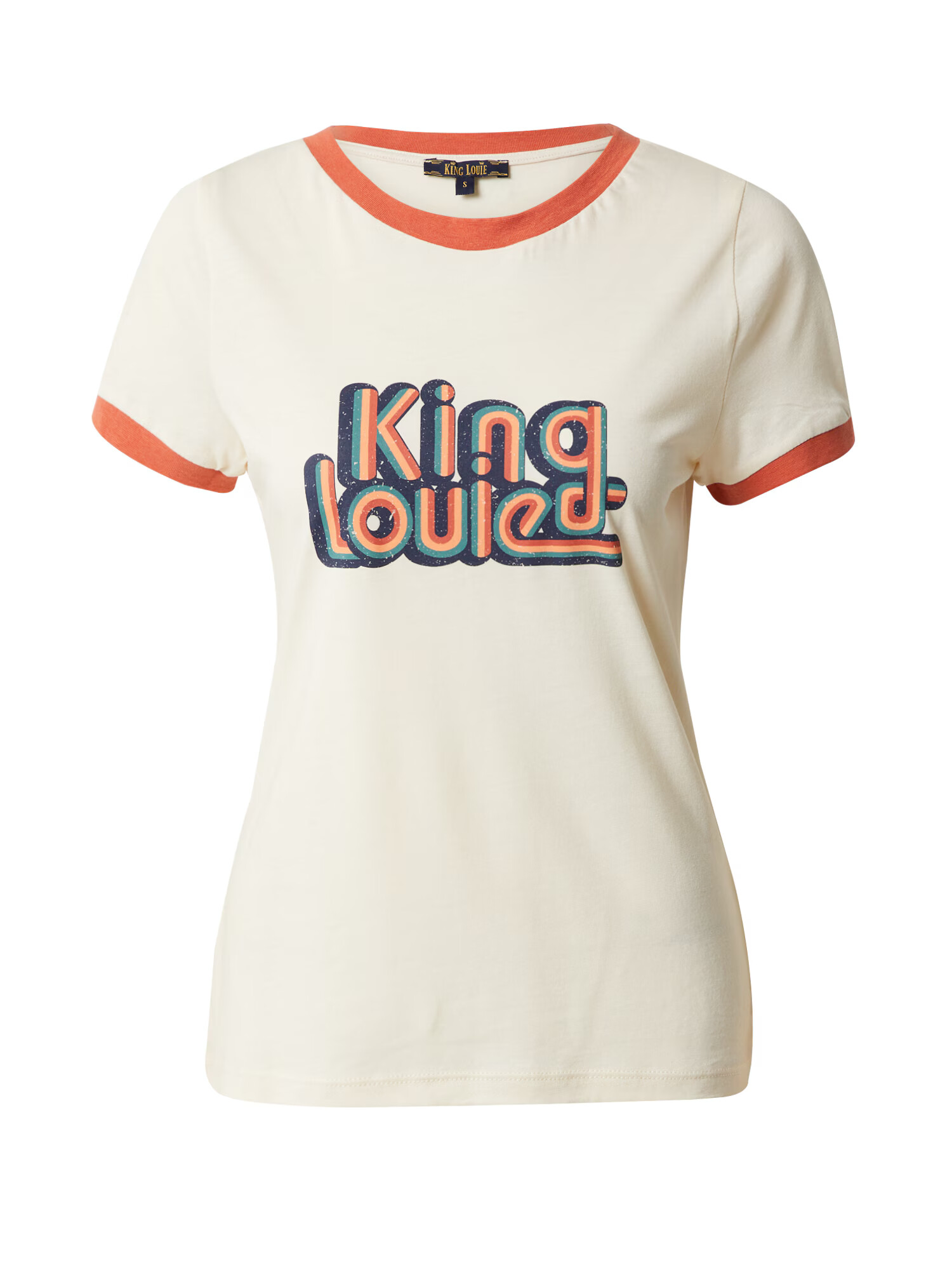 King Louie Tricou crem / bleumarin / verde / portocaliu - Pled.ro