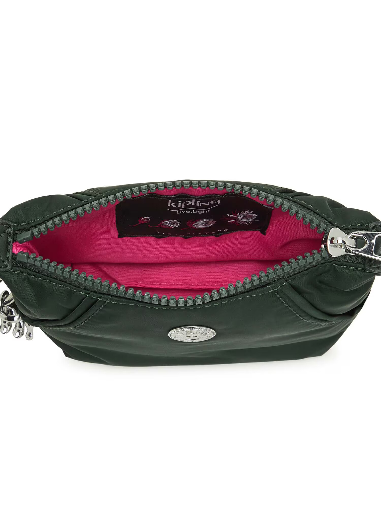 KIPLING Clutch 'ART' verde pin / argintiu - Pled.ro