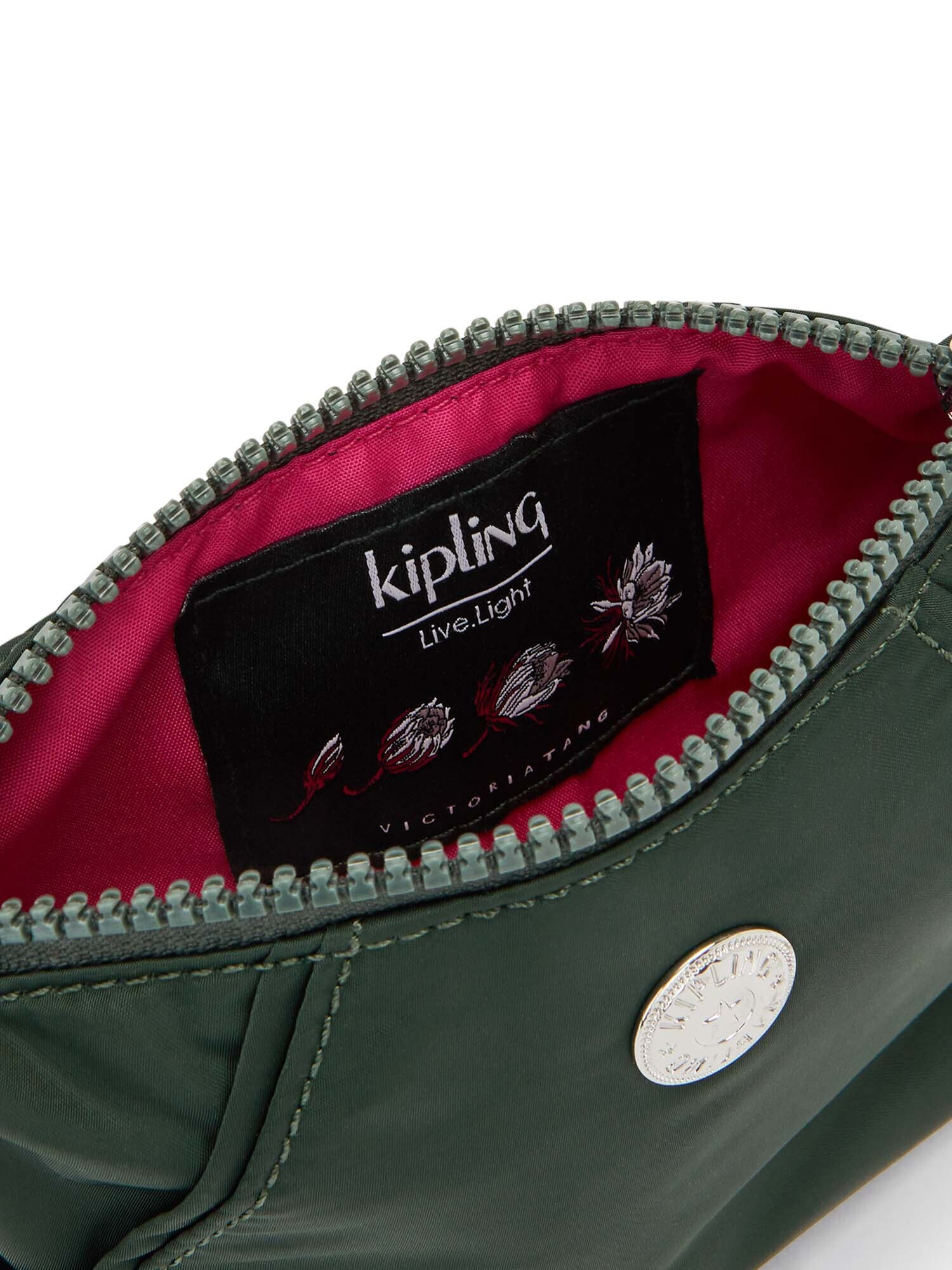 KIPLING Clutch 'ART' verde pin / argintiu - Pled.ro