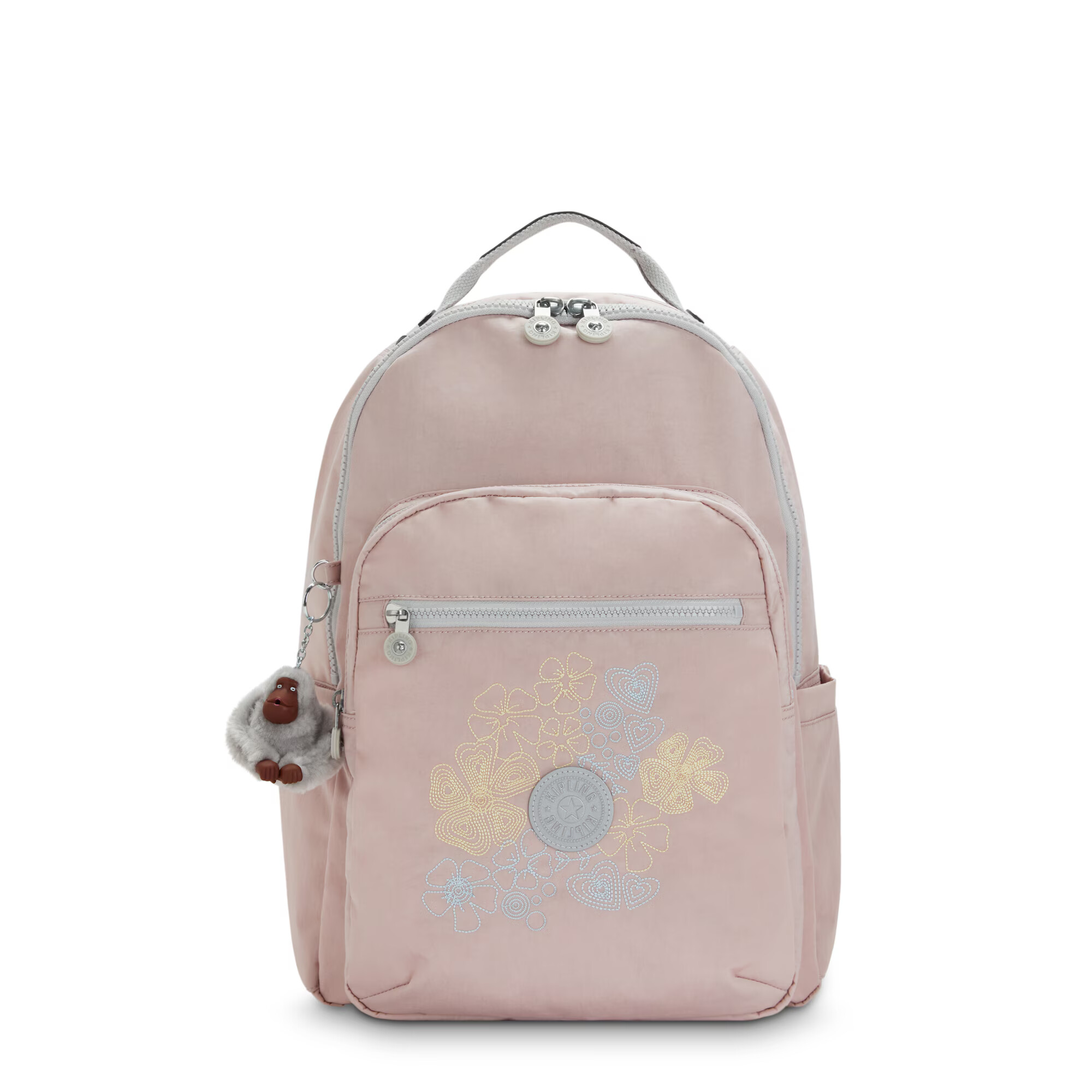 KIPLING Rucsac albastru deschis / galben / roz - Pled.ro