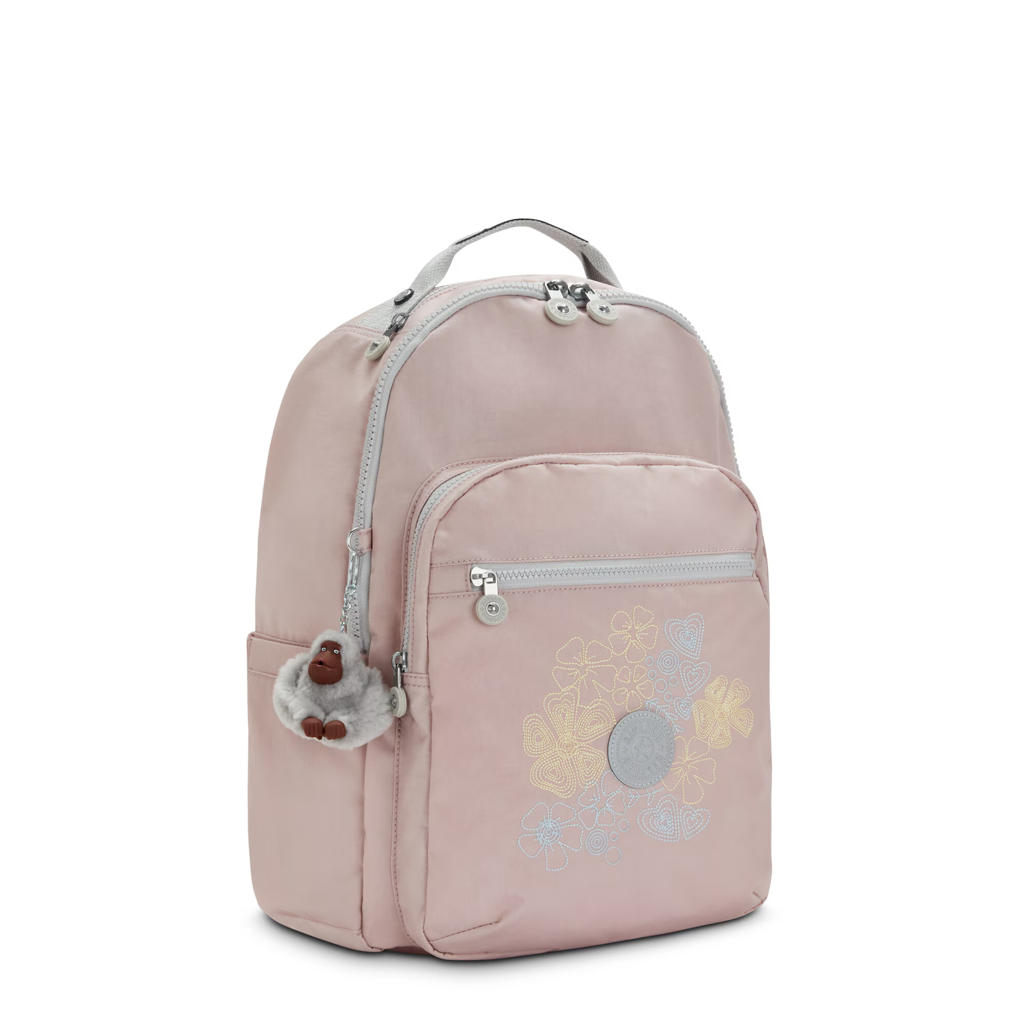 KIPLING Rucsac albastru deschis / galben / roz - Pled.ro