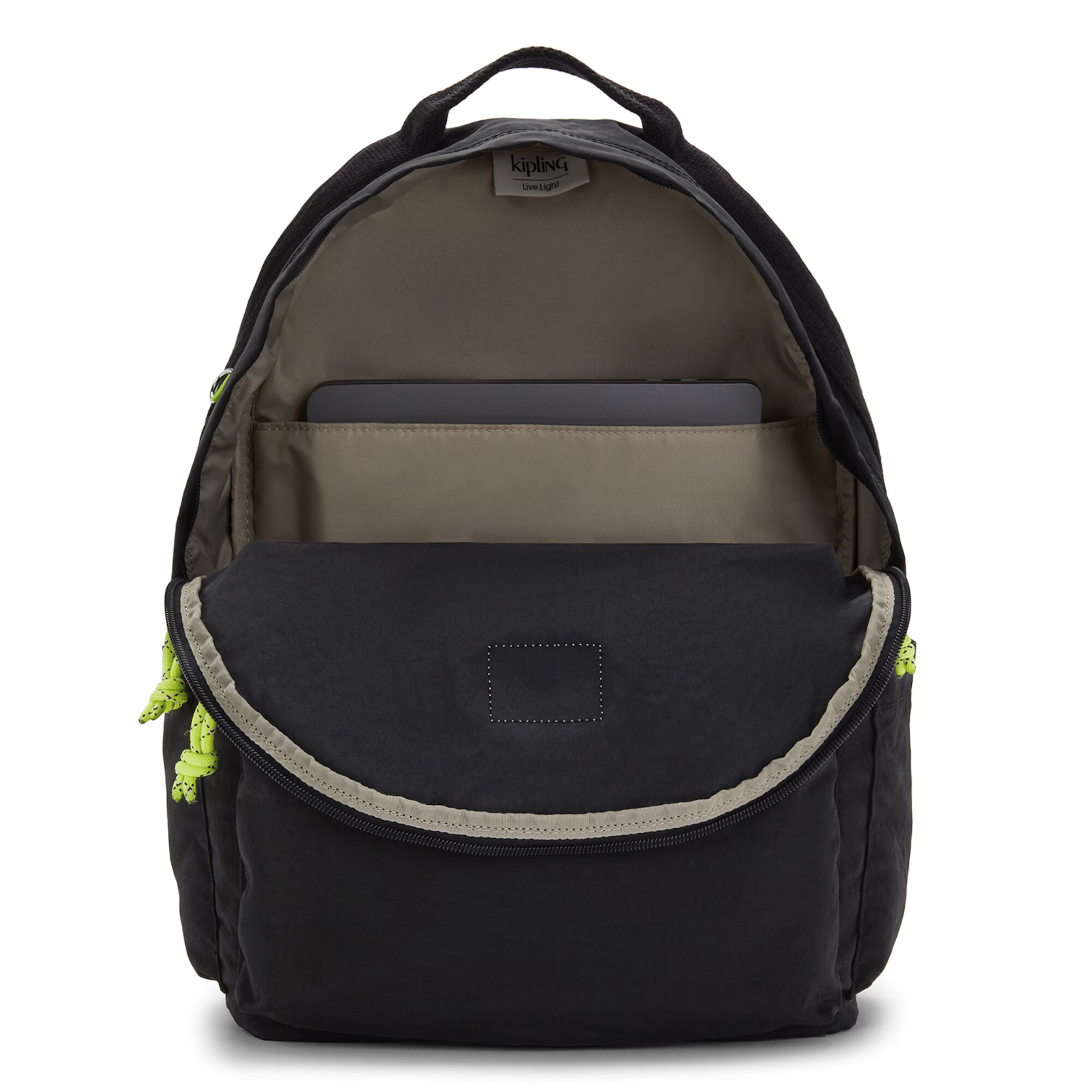 KIPLING Rucsac 'Damien' gri / verde măr / negru - Pled.ro