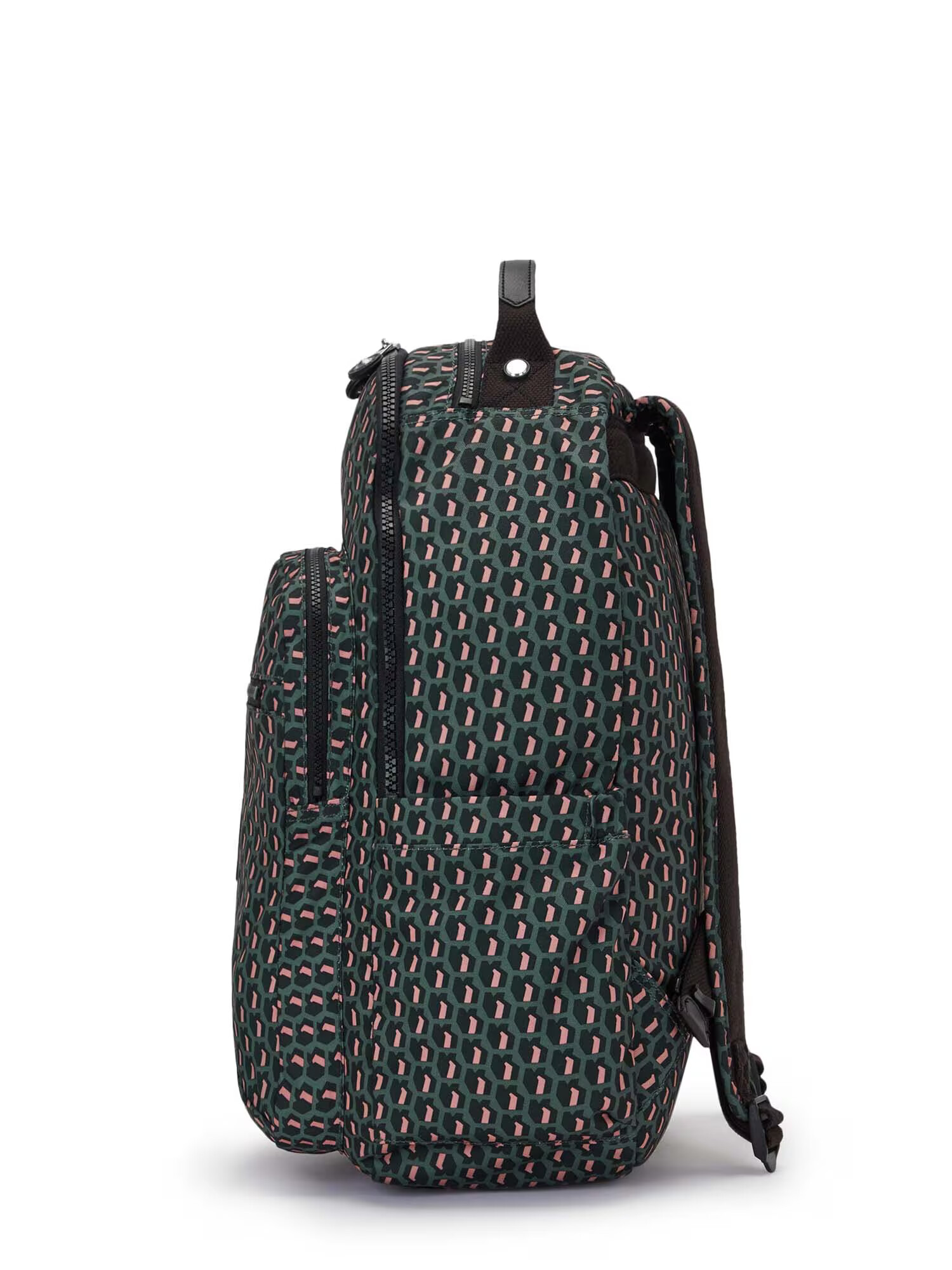 KIPLING Rucsac 'SEOUL' verde / roz / negru - Pled.ro