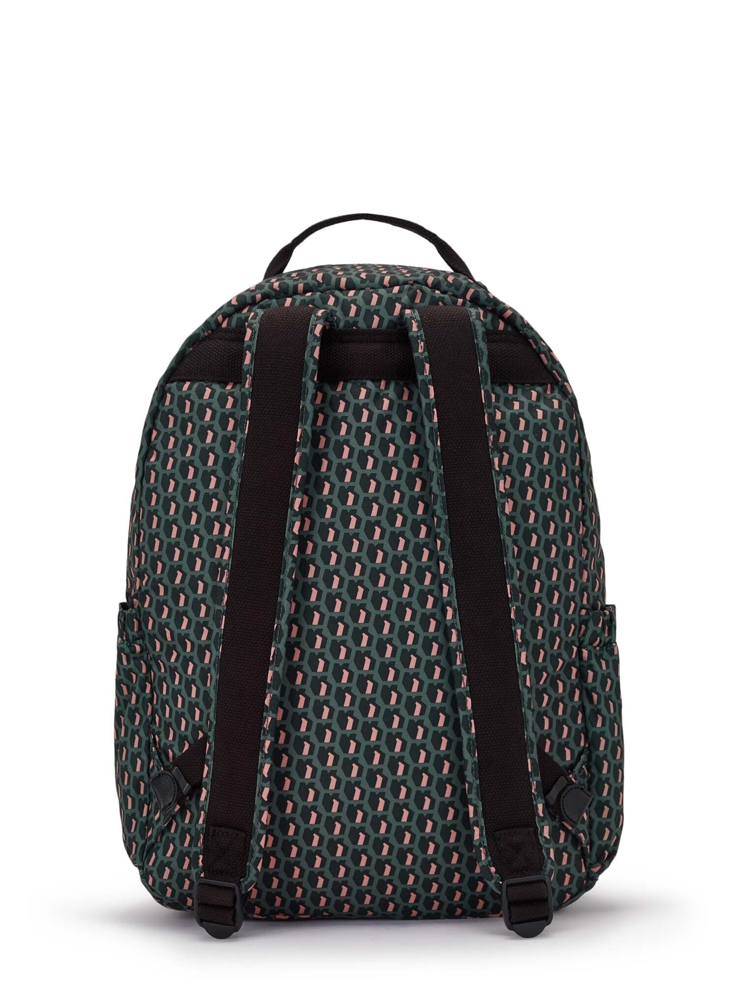 KIPLING Rucsac 'SEOUL' verde / roz / negru - Pled.ro