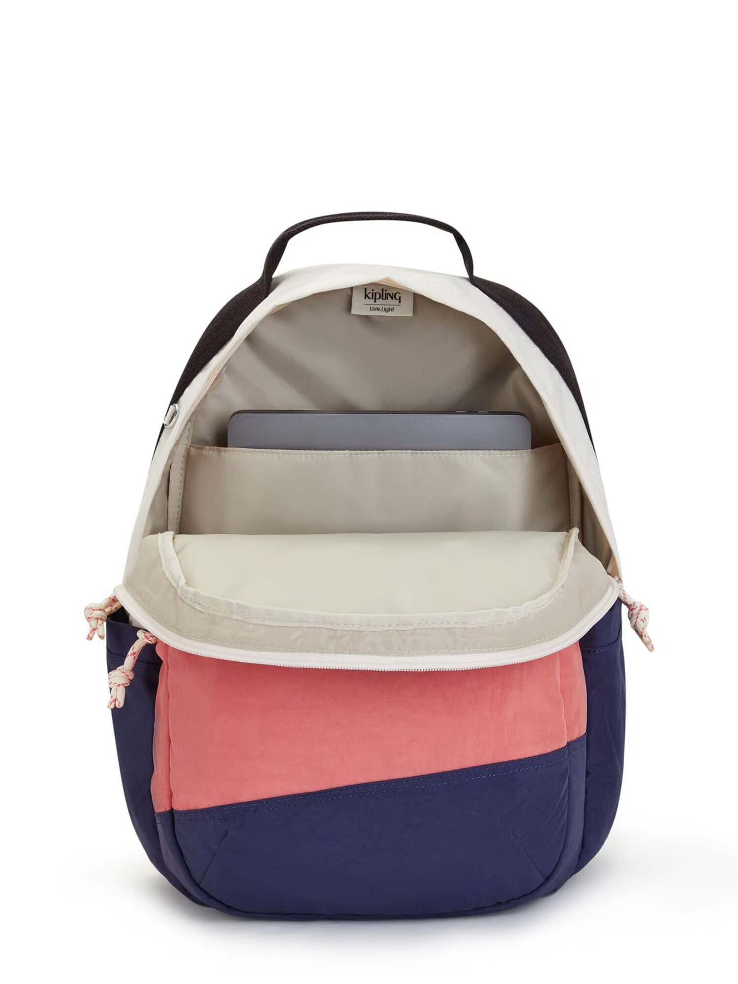 KIPLING Rucsac 'Xavi' bleumarin / corai / alb - Pled.ro