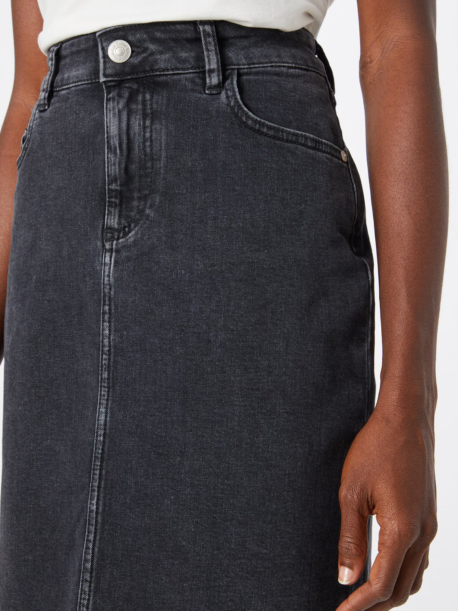 KnowledgeCotton Apparel Fustă negru denim - Pled.ro