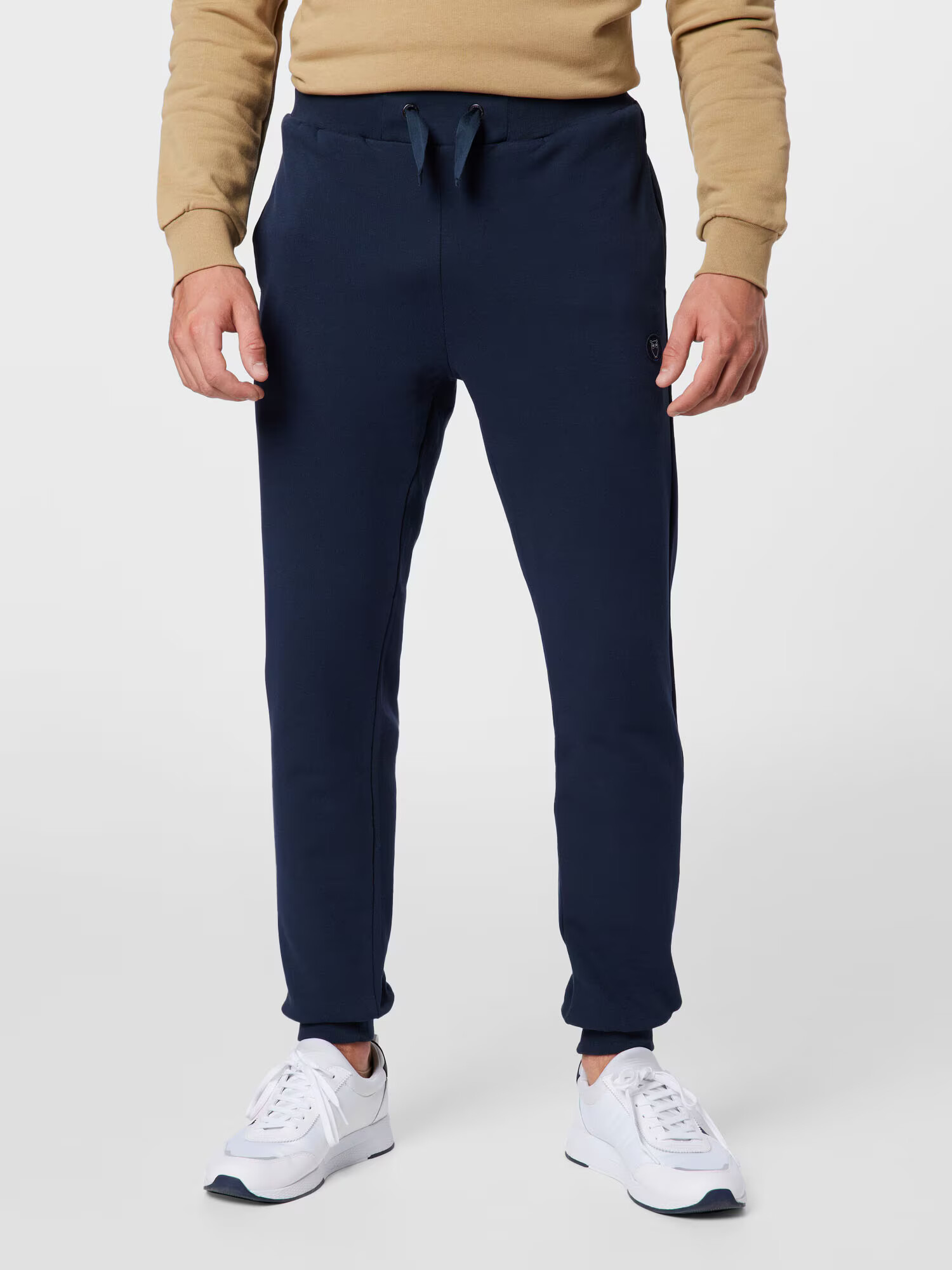 KnowledgeCotton Apparel Pantaloni 'TEAK' bleumarin - Pled.ro