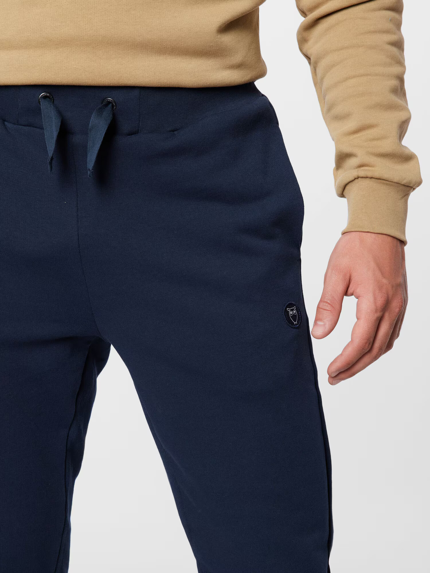 KnowledgeCotton Apparel Pantaloni 'TEAK' bleumarin - Pled.ro