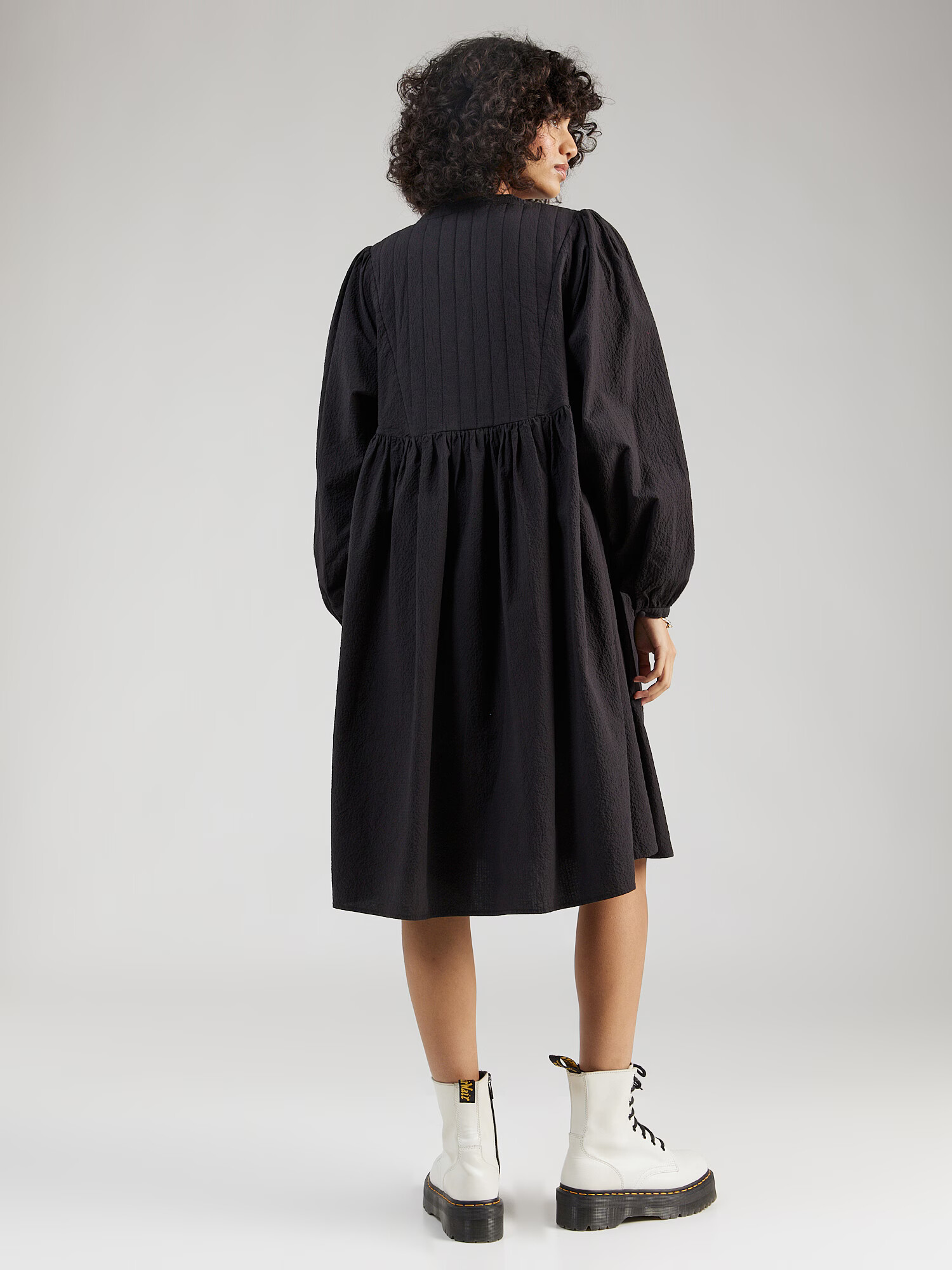 KnowledgeCotton Apparel Rochie 'GO' negru - Pled.ro