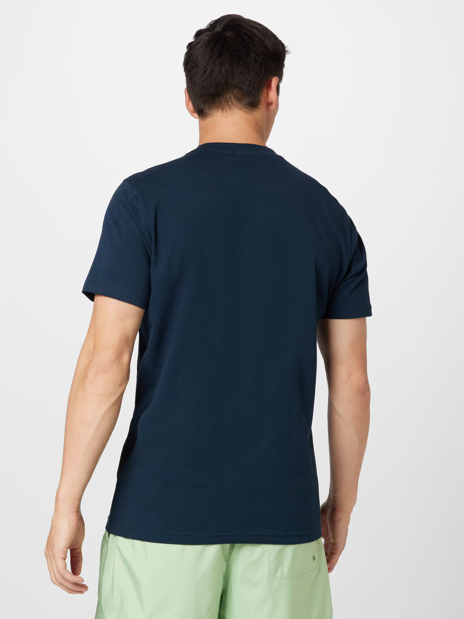 KnowledgeCotton Apparel Tricou bleumarin / alb - Pled.ro