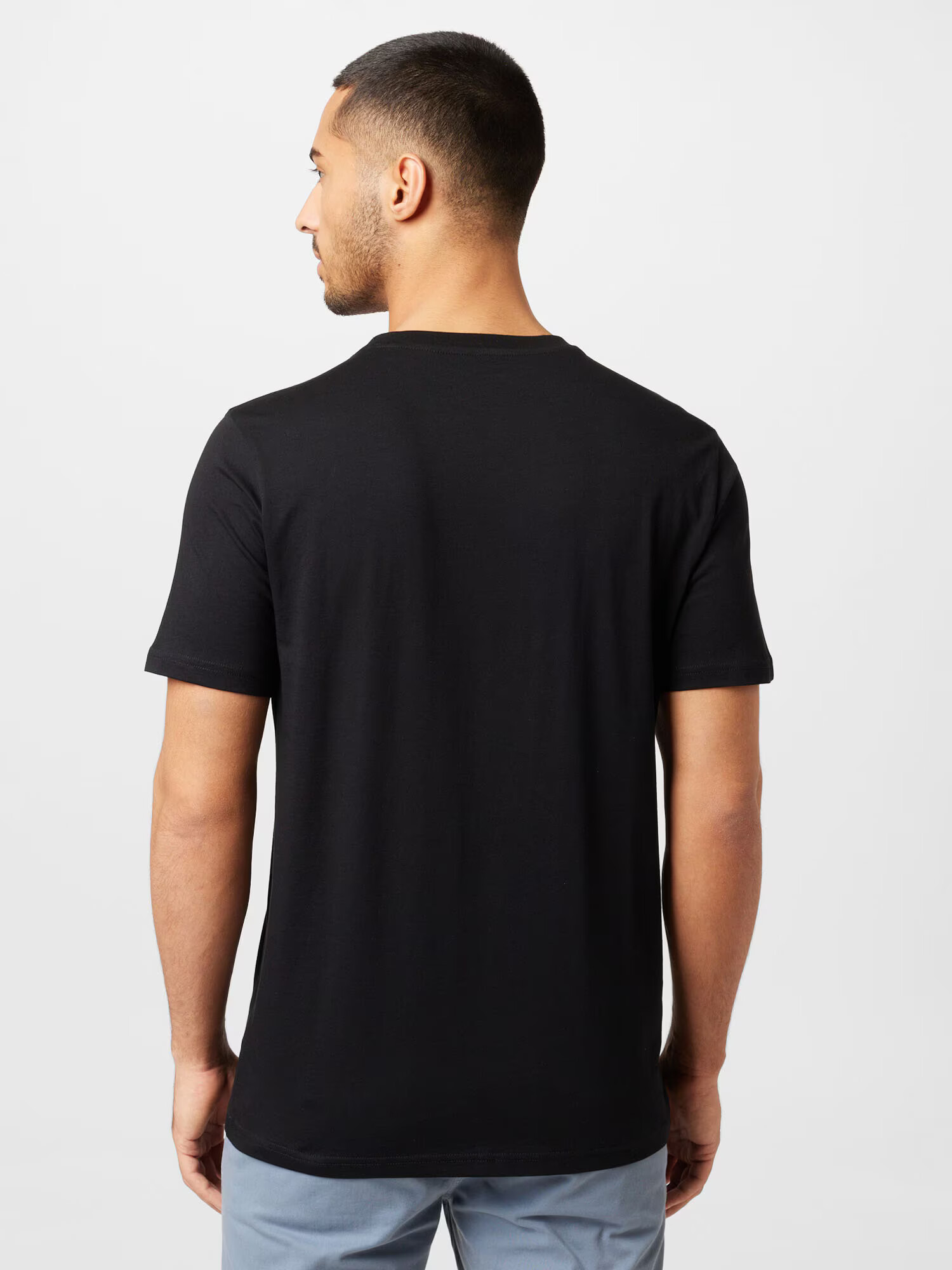 KnowledgeCotton Apparel Tricou negru / alb - Pled.ro