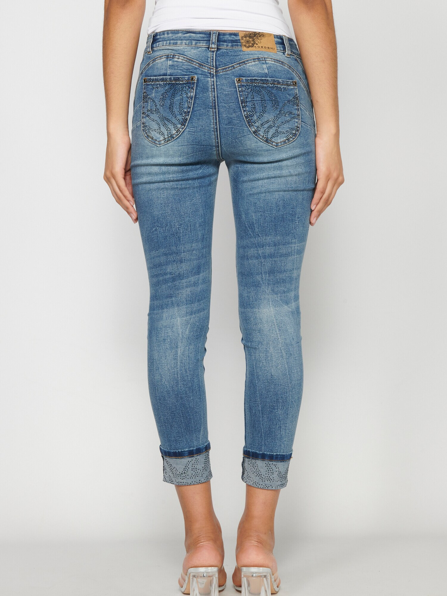 KOROSHI Jeans albastru denim - Pled.ro