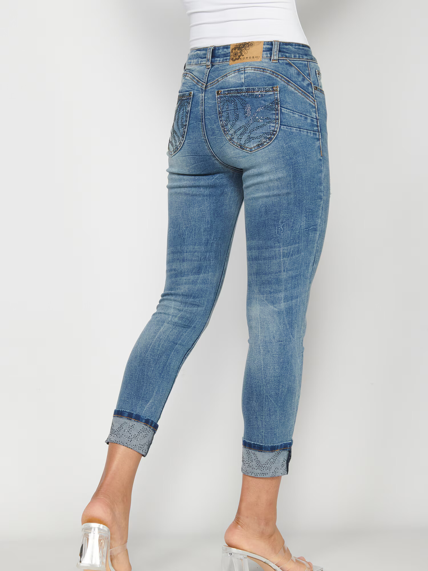 KOROSHI Jeans albastru denim - Pled.ro