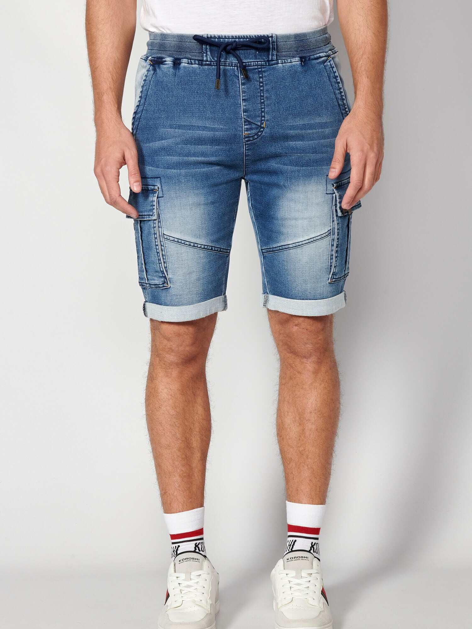 KOROSHI Jeans albastru denim - Pled.ro