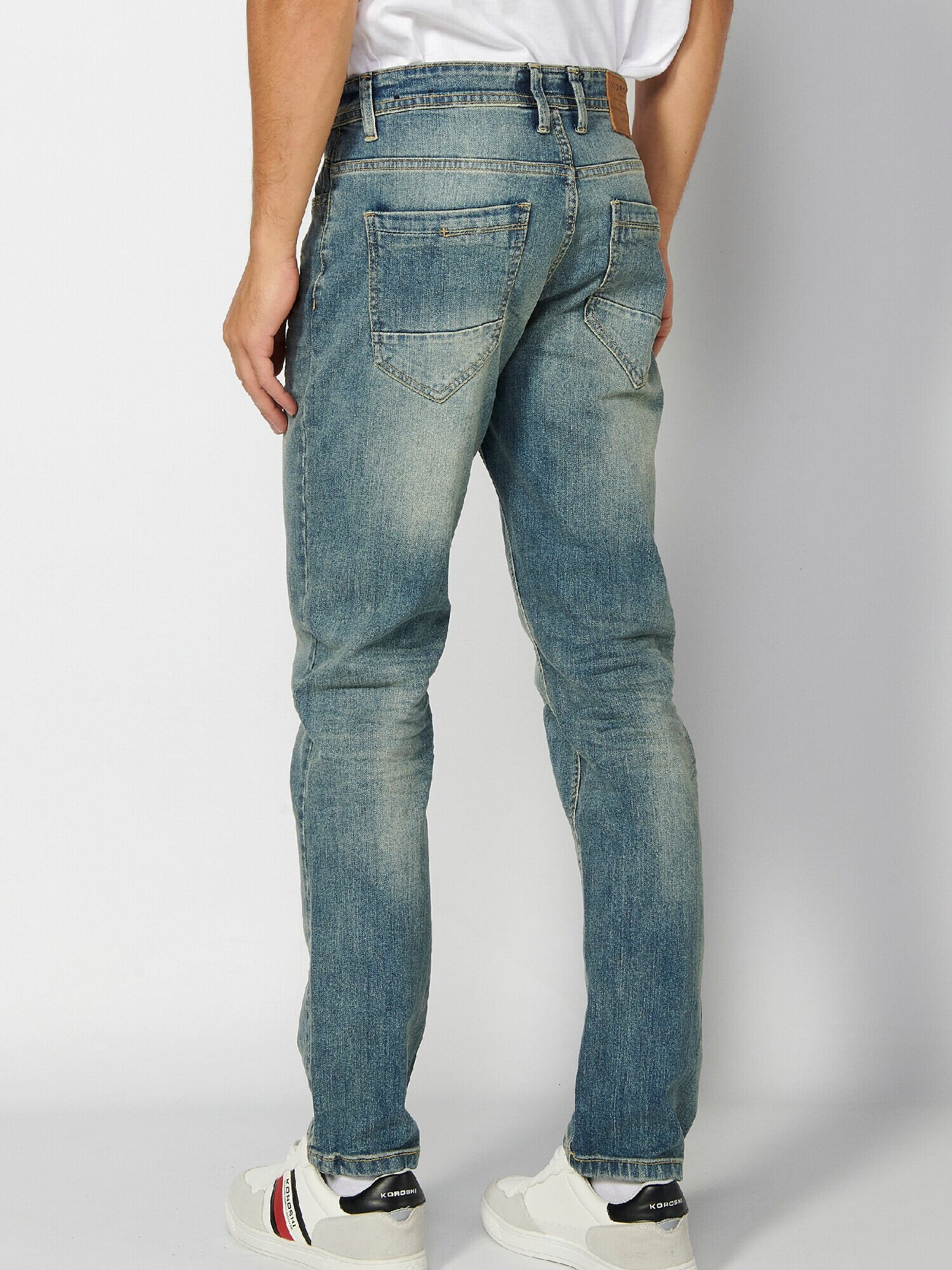 KOROSHI Jeans albastru deschis - Pled.ro