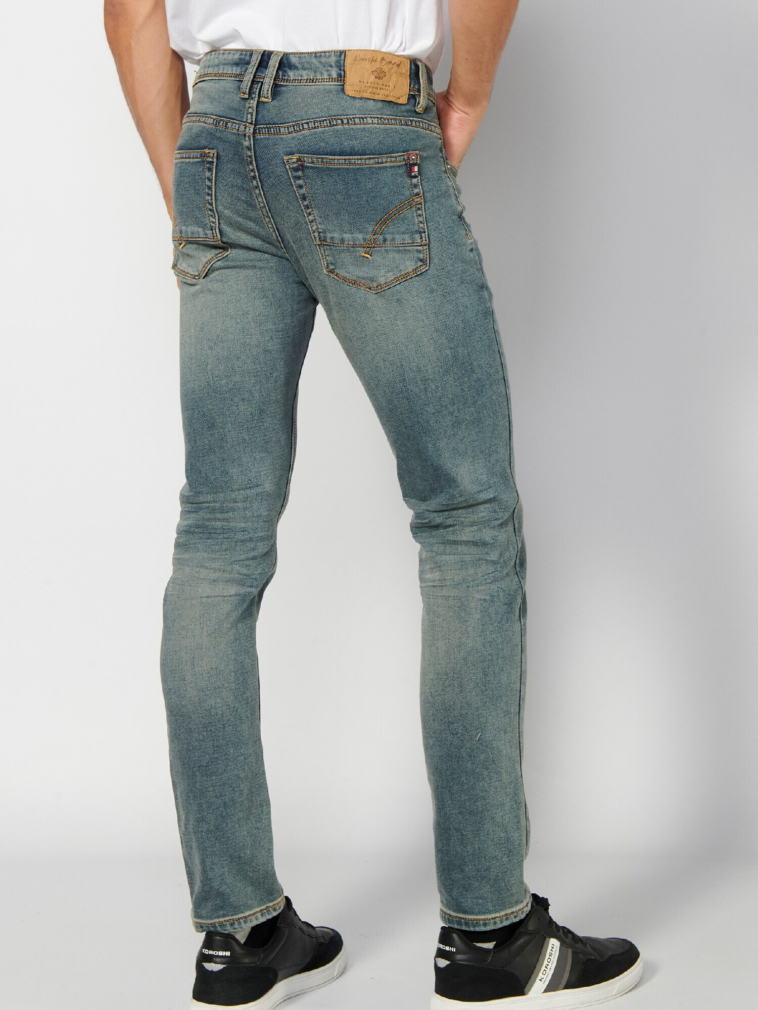 KOROSHI Jeans albastru deschis - Pled.ro