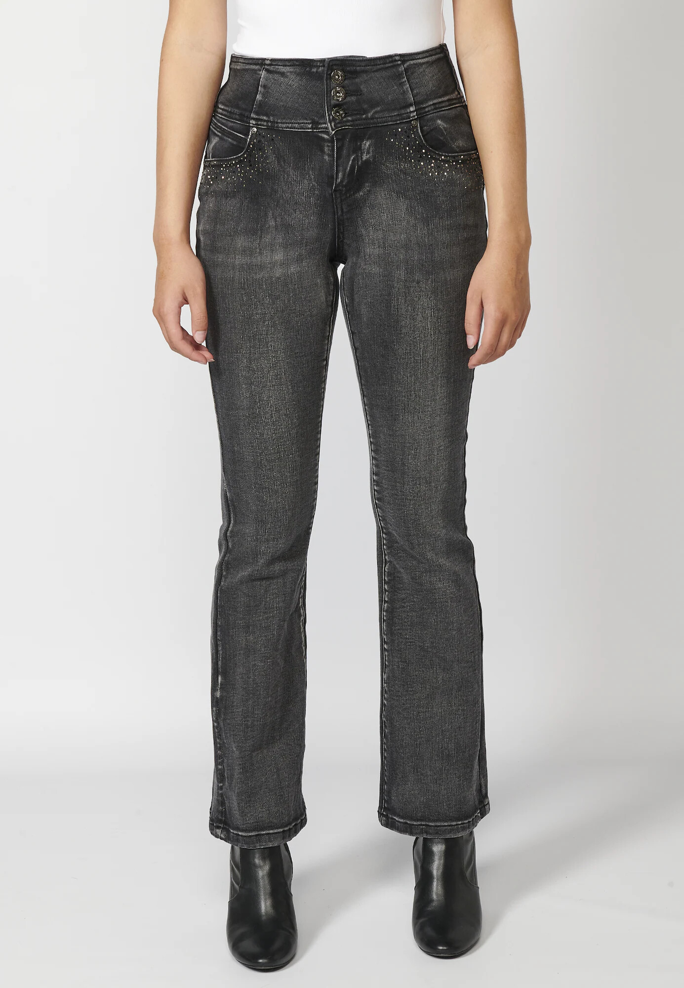 KOROSHI Jeans negru - Pled.ro