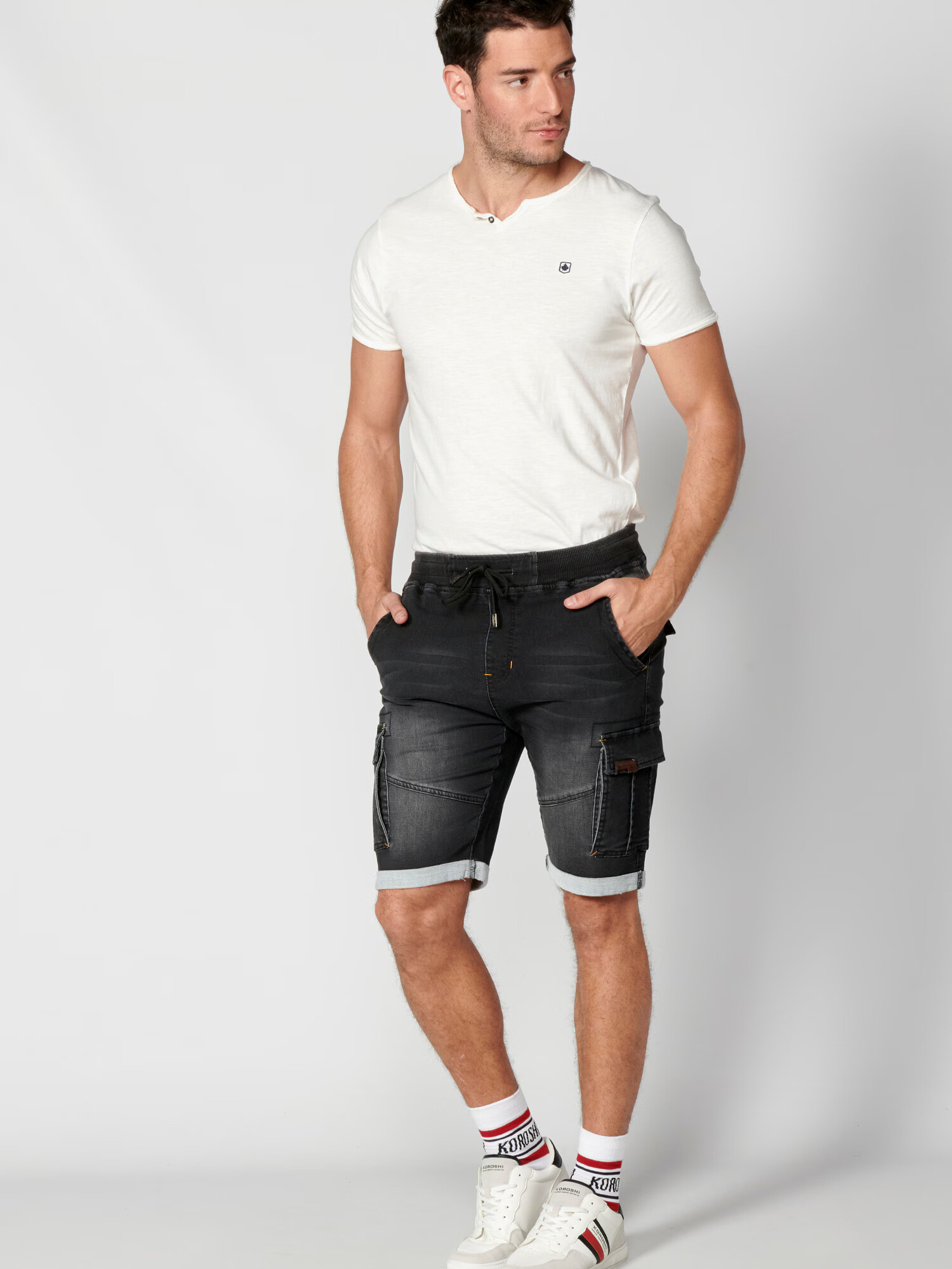 KOROSHI Jeans negru denim - Pled.ro