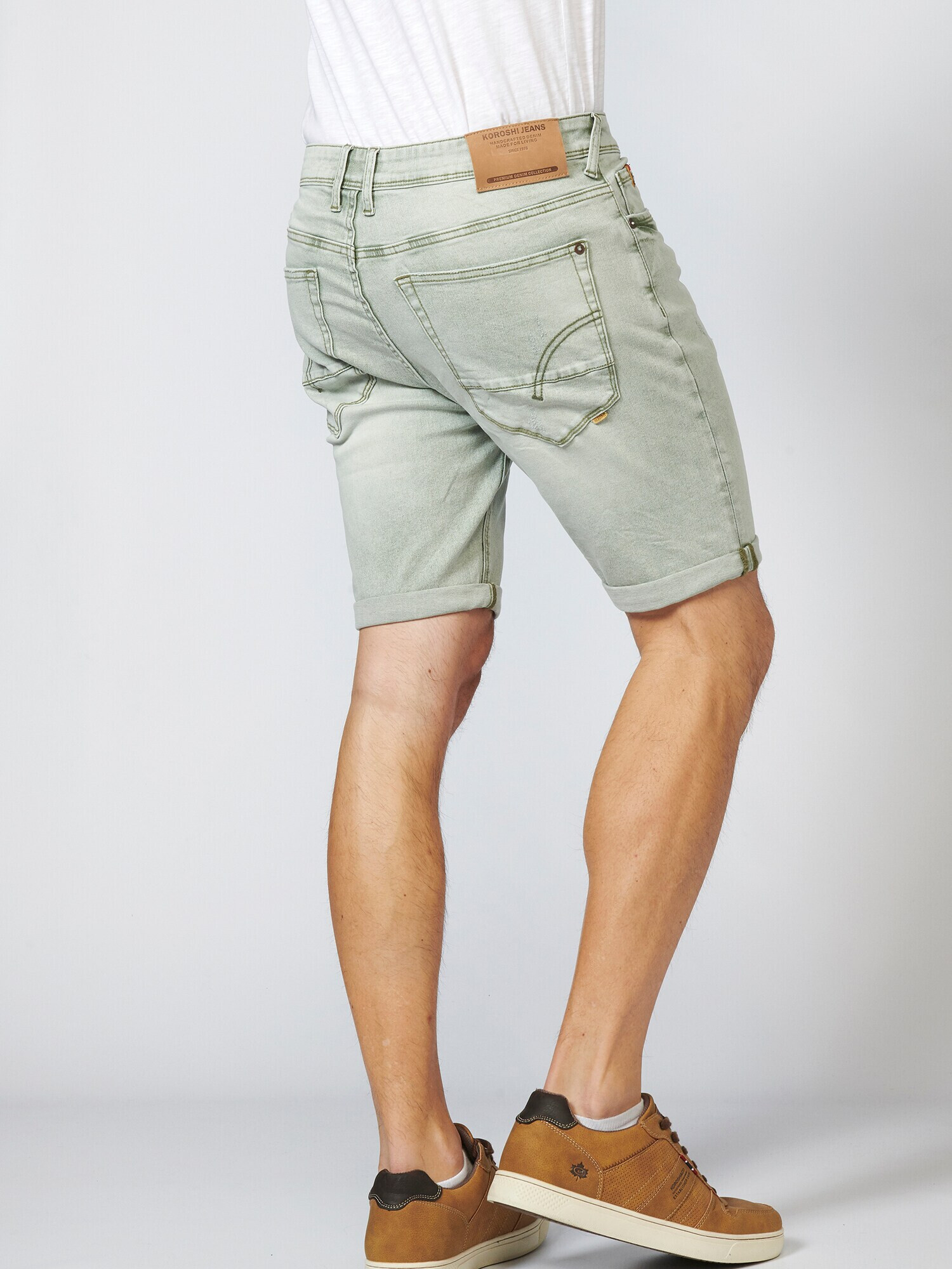 KOROSHI Jeans verde deschis - Pled.ro