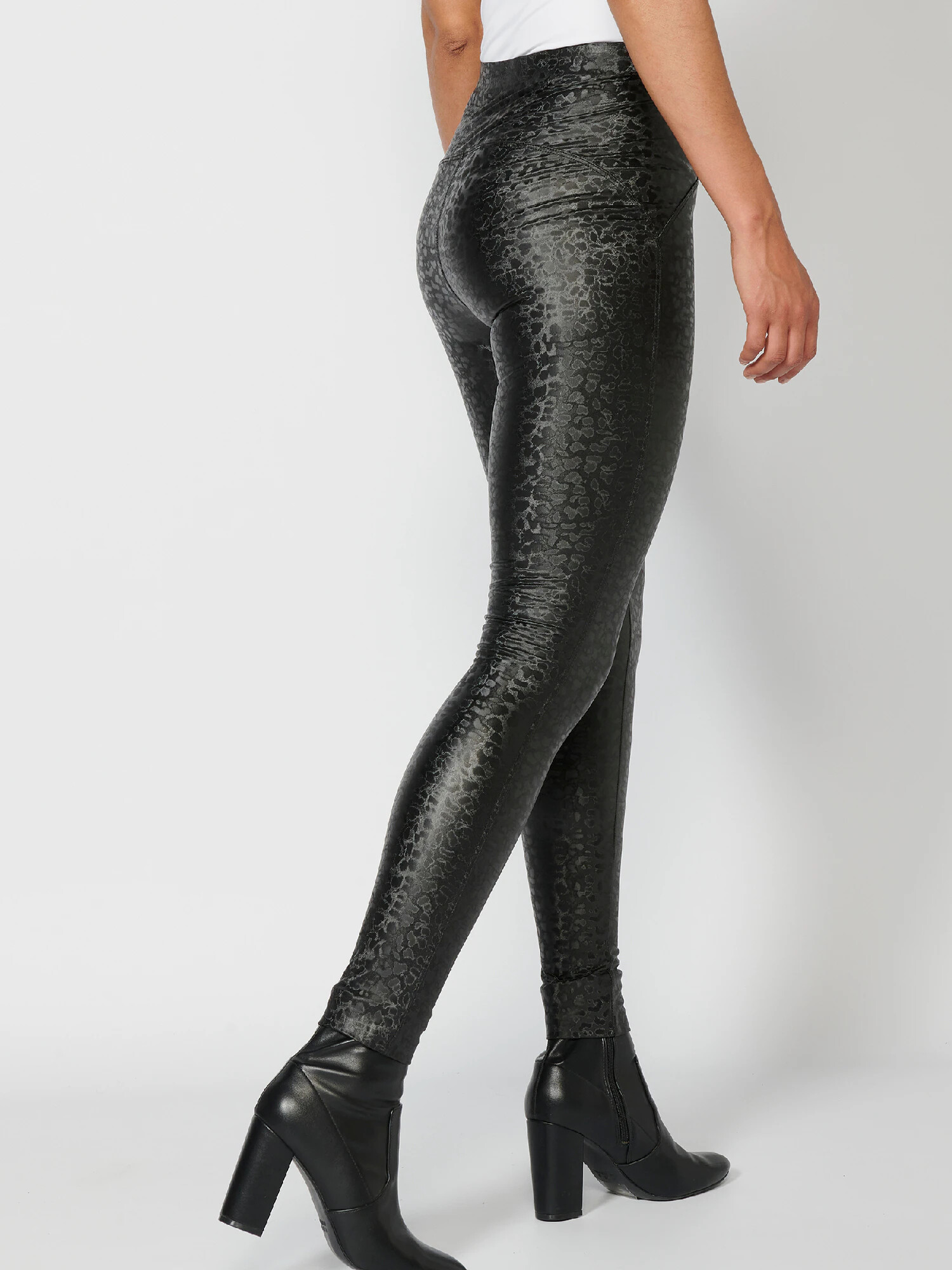 KOROSHI Leggings gri amestecat / negru - Pled.ro