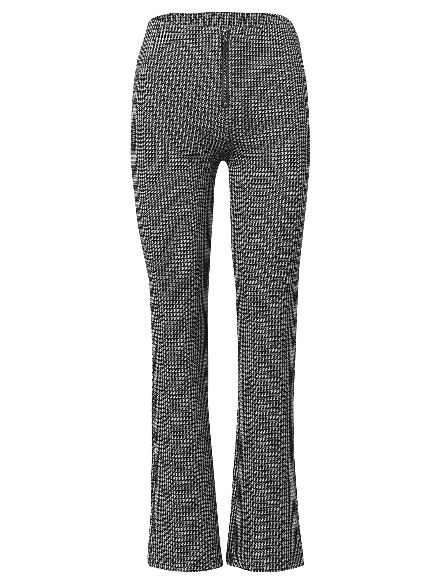 KOROSHI Pantaloni 'Bell' negru / alb - Pled.ro