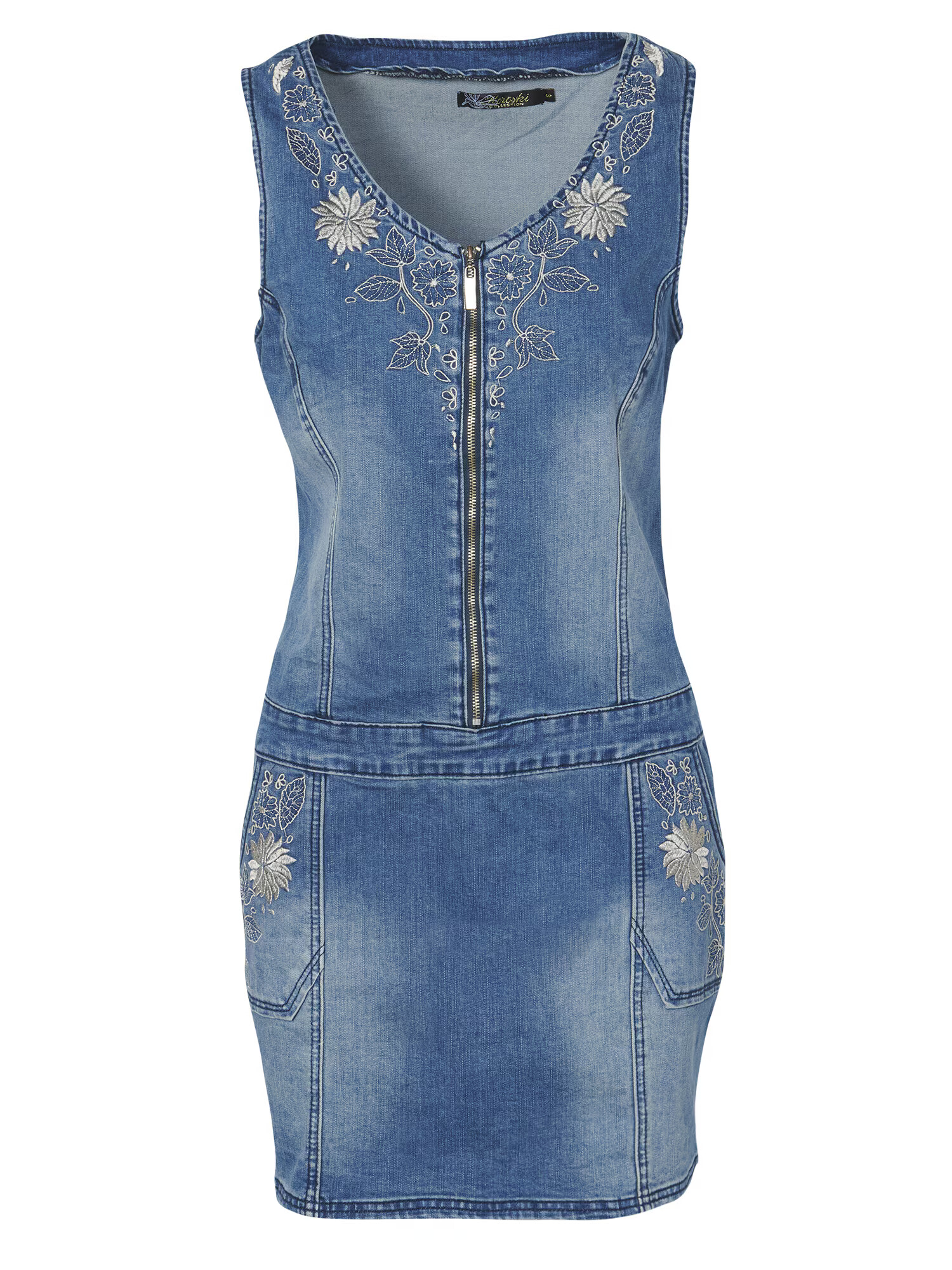 KOROSHI Rochie albastru denim / gri argintiu - Pled.ro