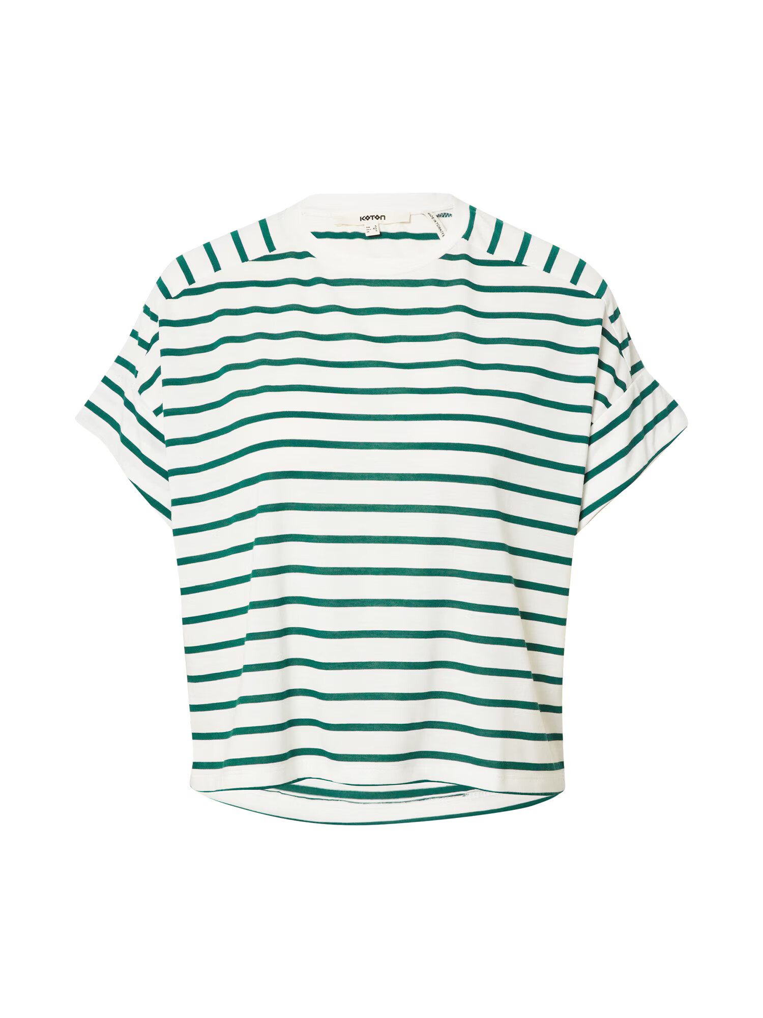 Koton Tricou verde / alb murdar - Pled.ro