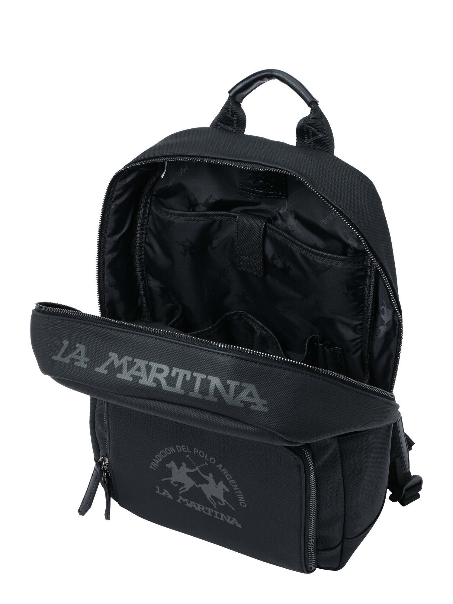 La Martina Rucsac 'MATHEUS' gri / negru - Pled.ro