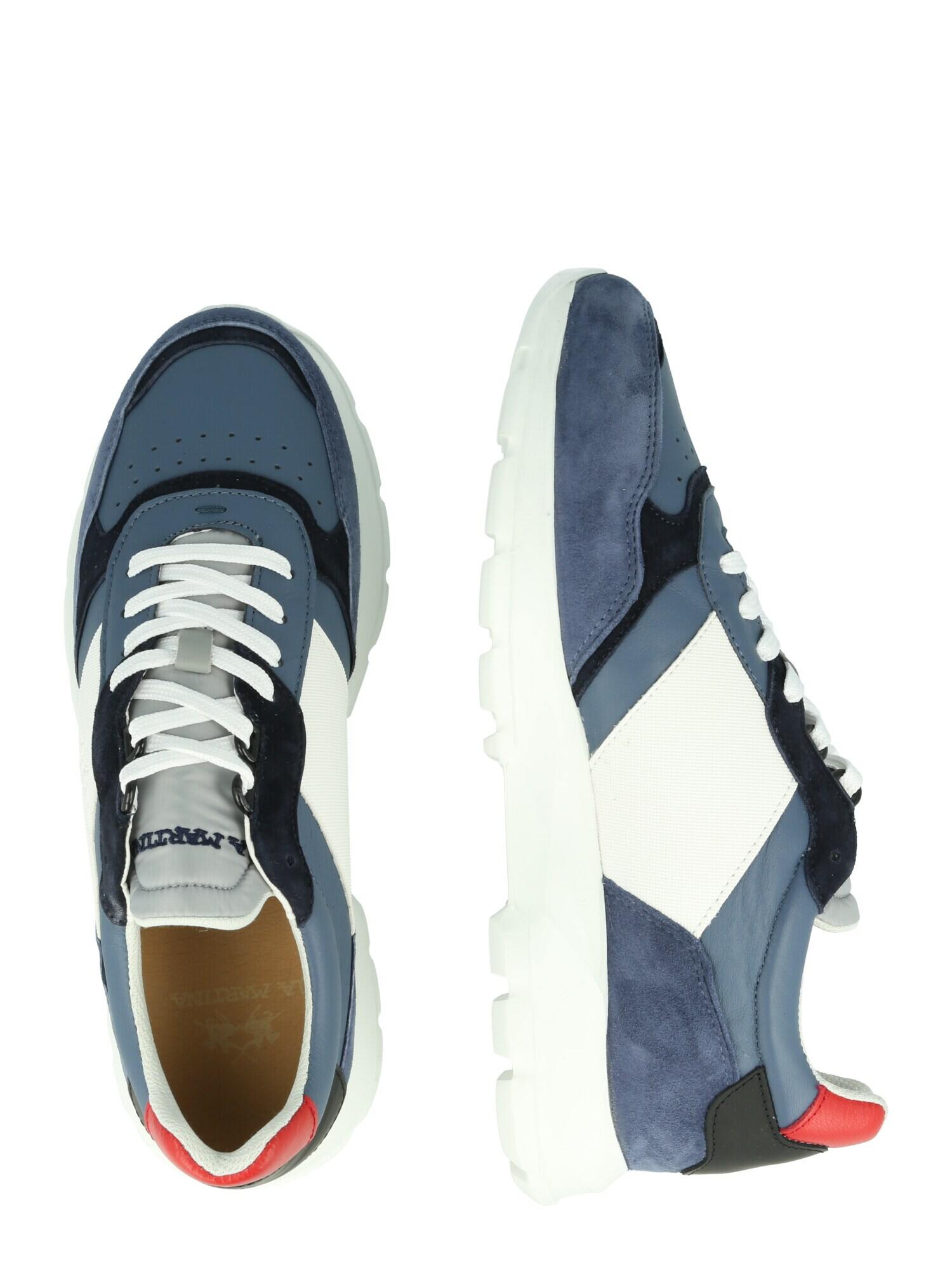 La Martina Sneaker low 'MANILA' bleumarin / albastru porumbel / alb - Pled.ro