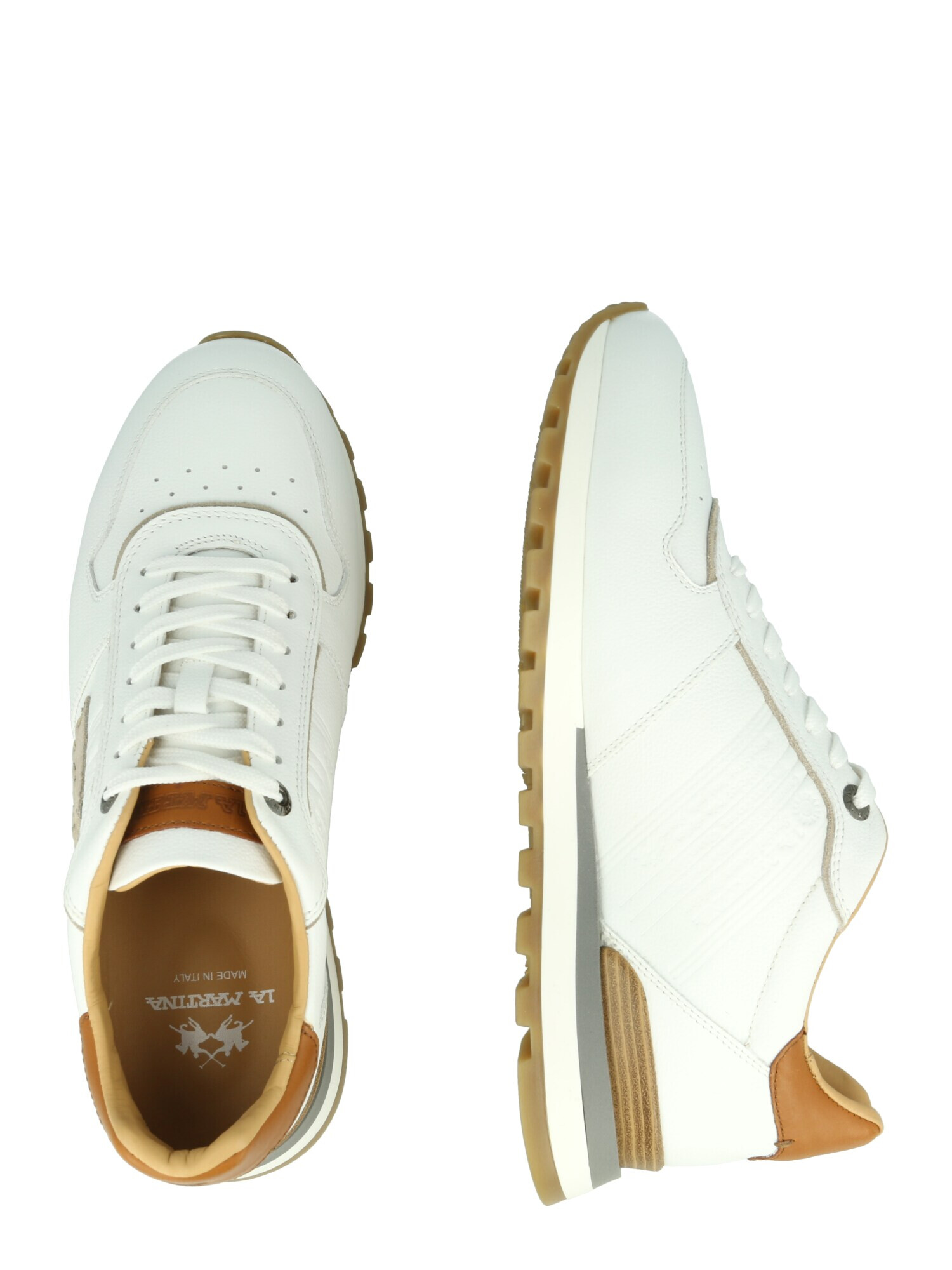 La Martina Sneaker low maro caramel / gri taupe / alb - Pled.ro