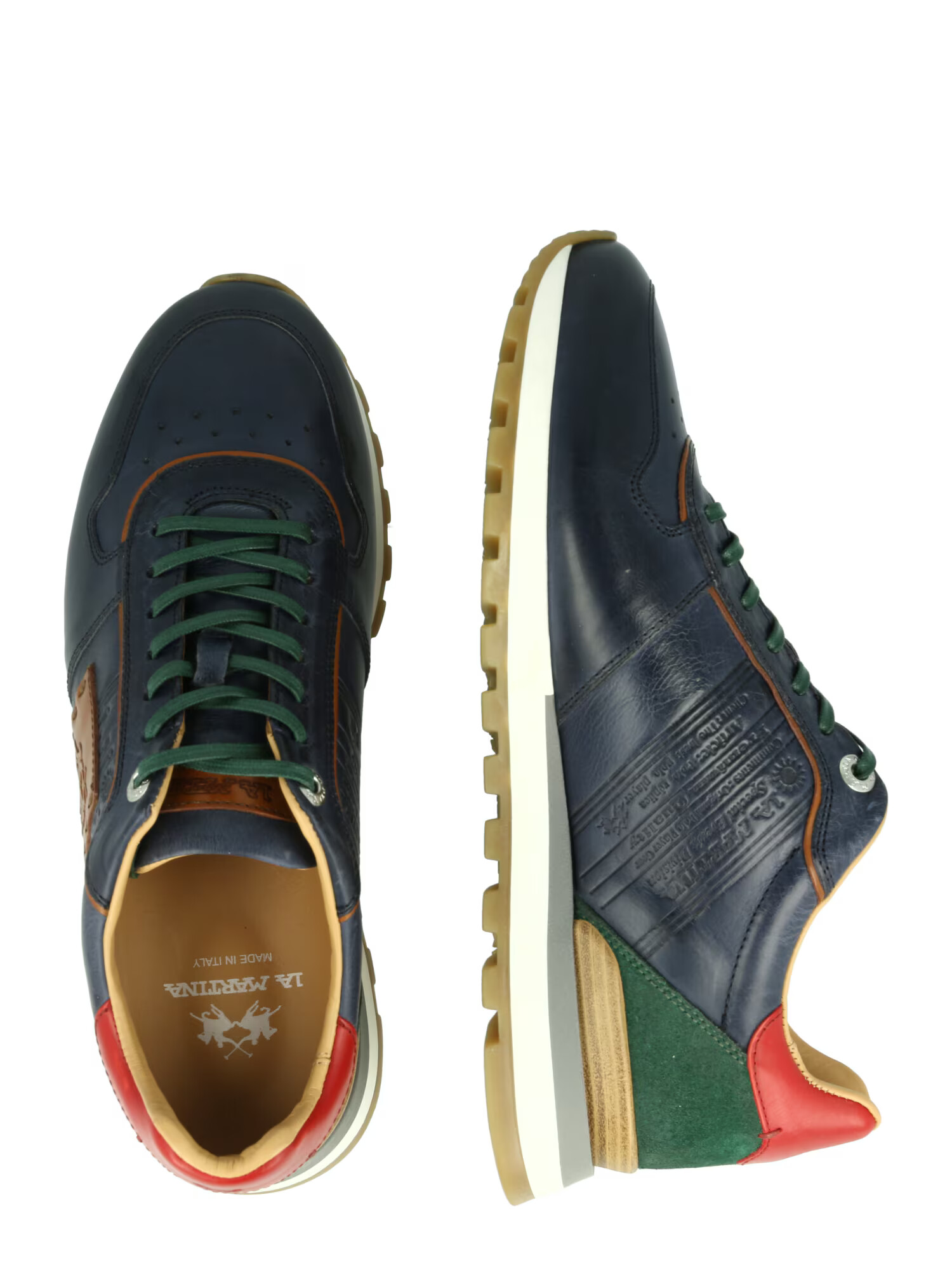 La Martina Sneaker low 'SCARPA UOMO TODI' albastru / maro / verde / roșu - Pled.ro