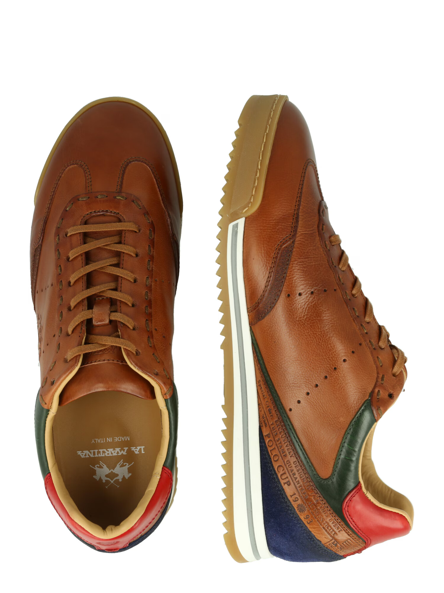 La Martina Sneaker low 'TODI' bleumarin / maro caramel - Pled.ro