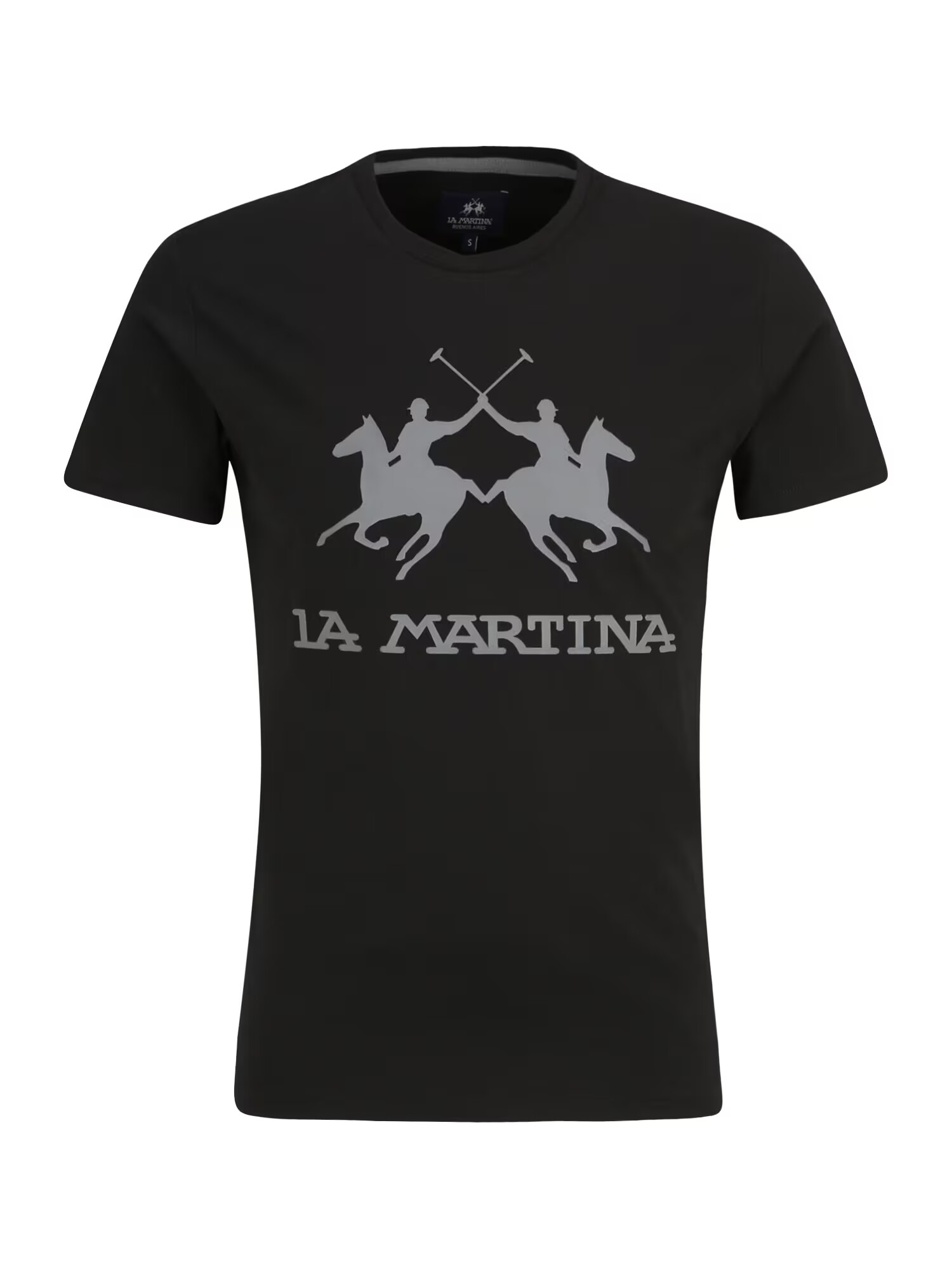 La Martina Tricou gri / negru - Pled.ro