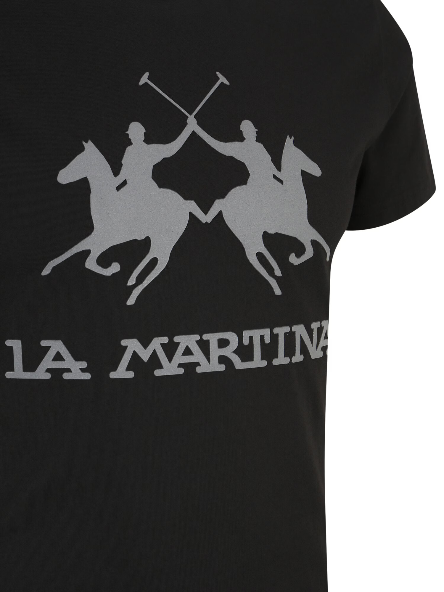 La Martina Tricou gri / negru - Pled.ro