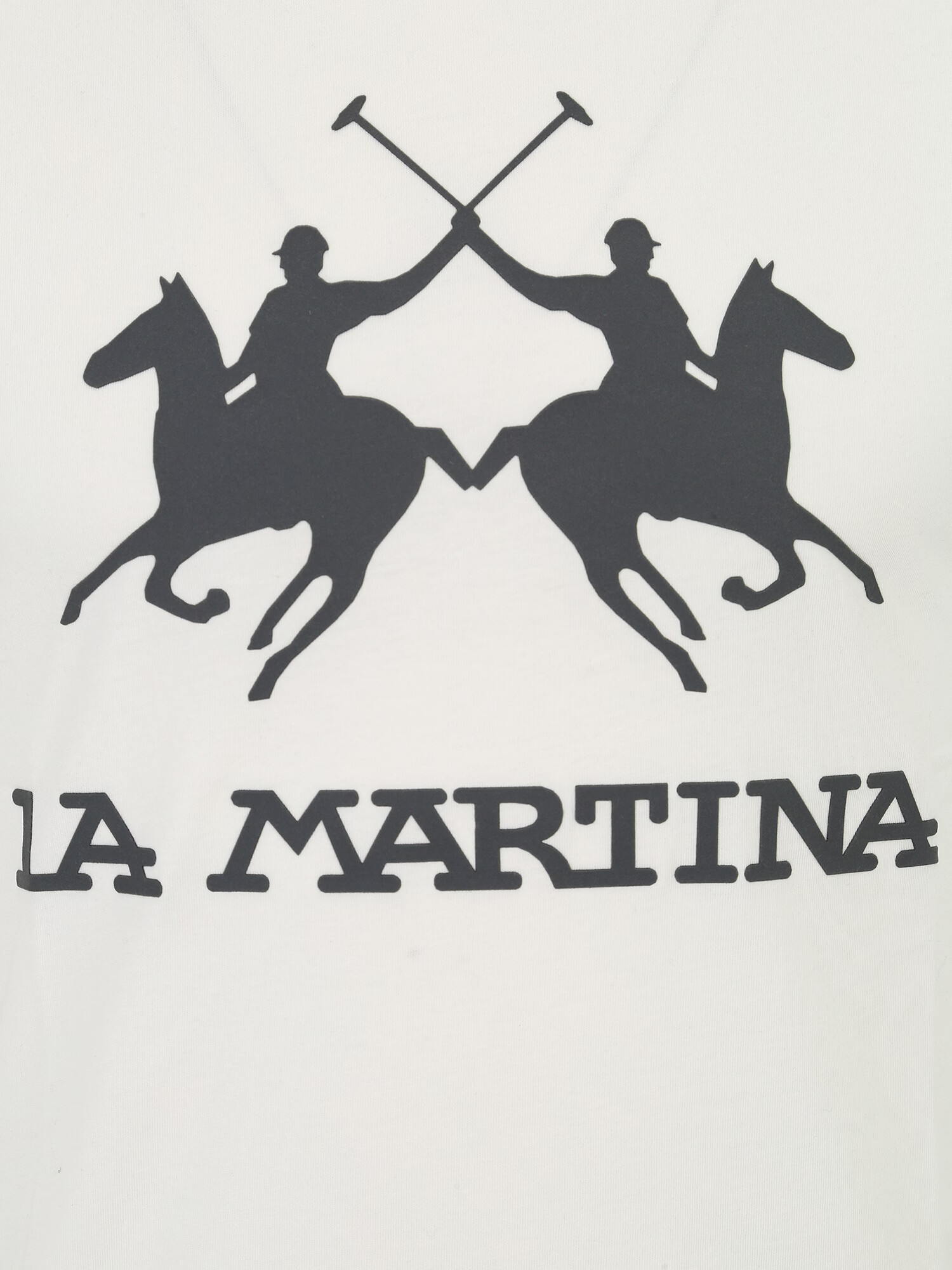 La Martina Tricou negru / alb - Pled.ro