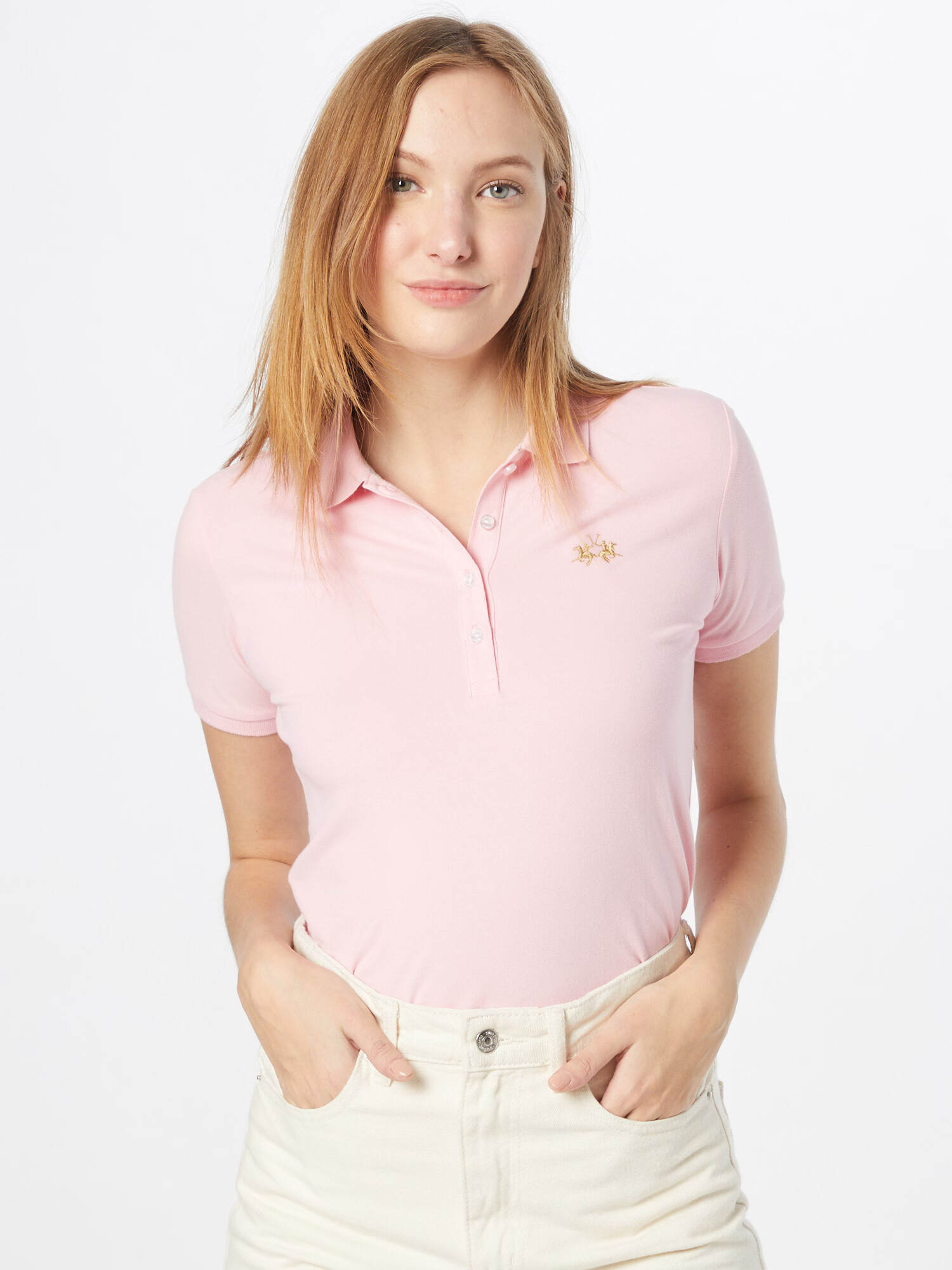 La Martina Tricou roz pastel - Pled.ro