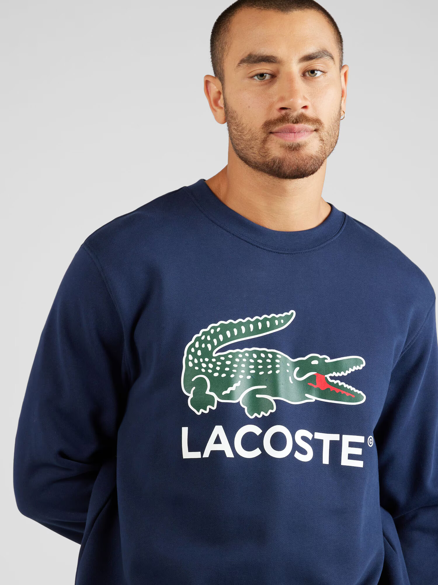 LACOSTE Bluză de molton bleumarin / verde / roșu / alb - Pled.ro